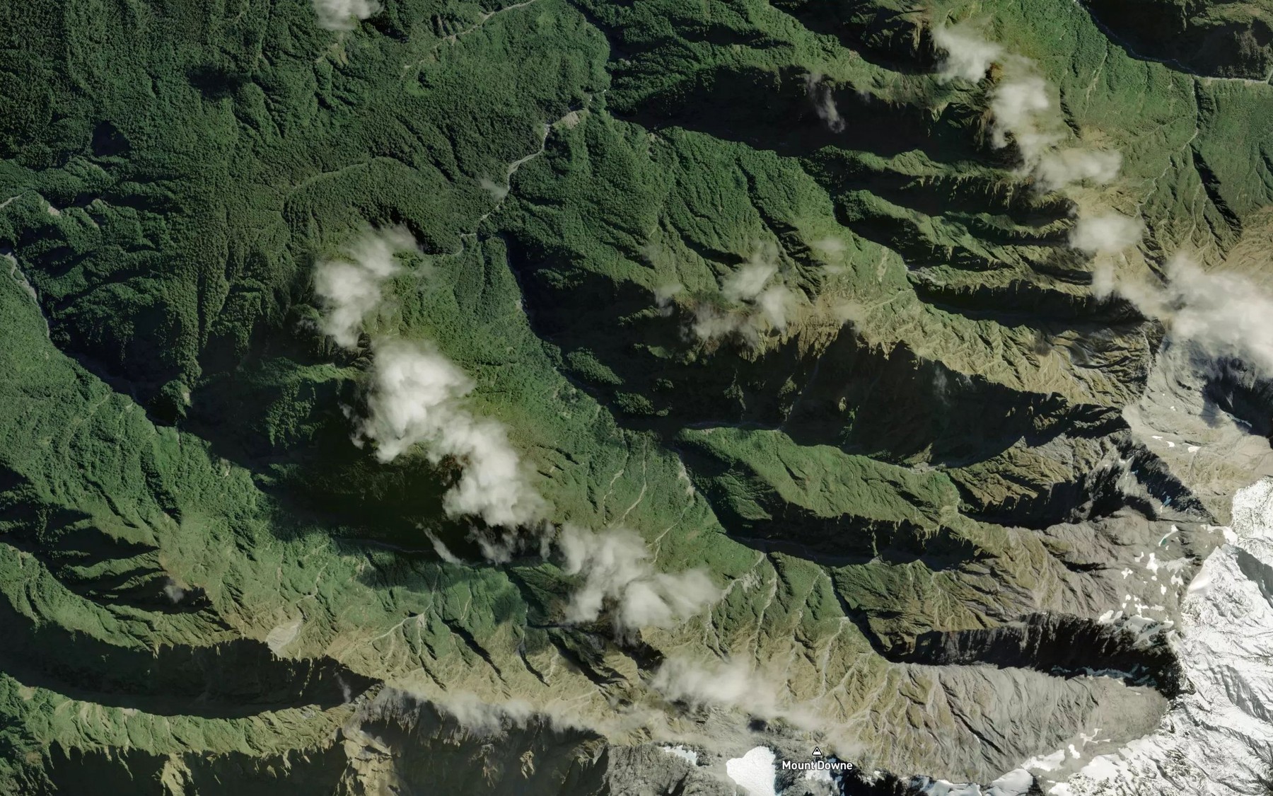 Satellite map of the Waitangitaona River