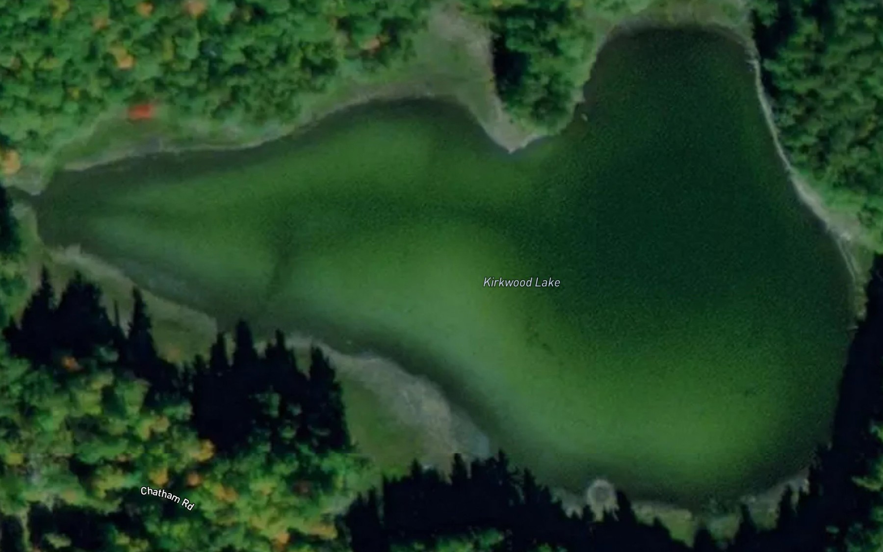 Satellite map of the Kirkwood Lake