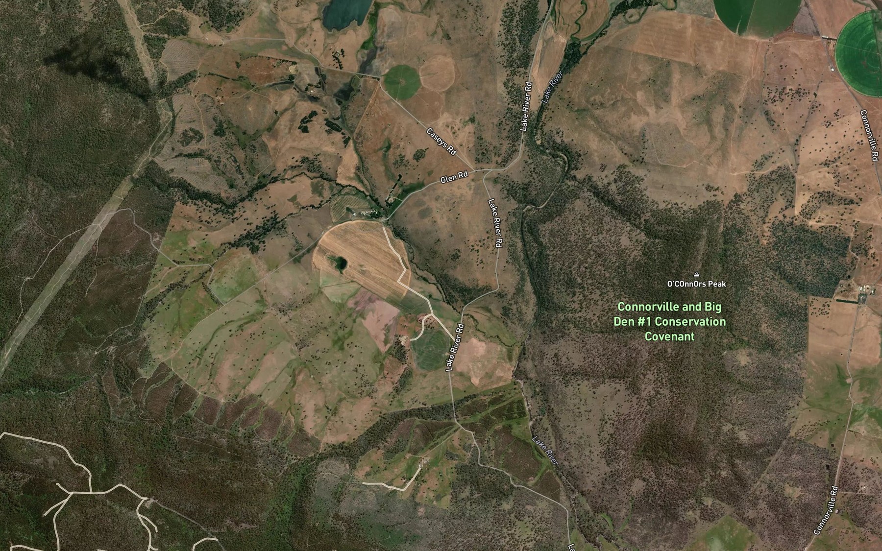 Satellite map of the Dabool Rivulet
