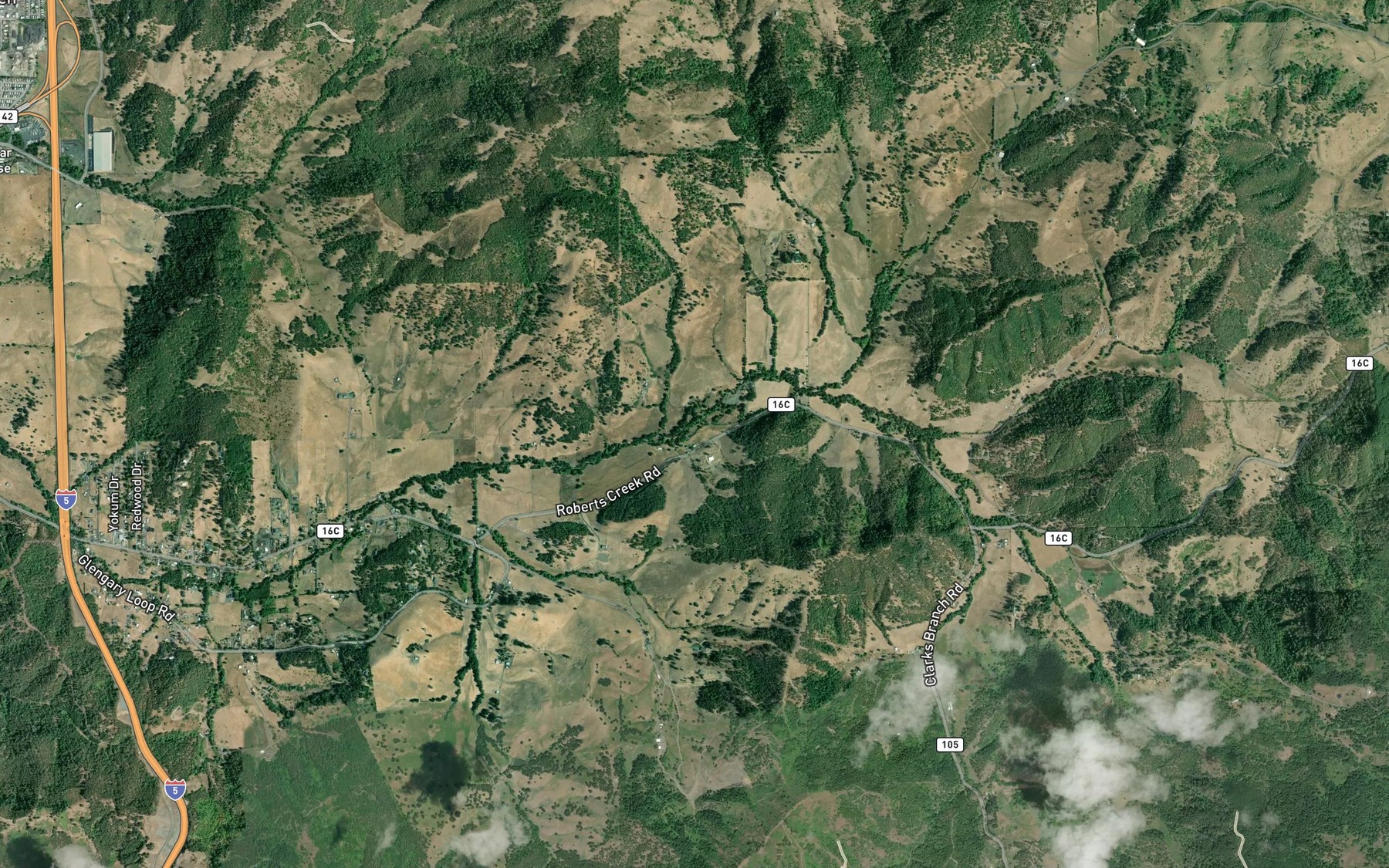 Satellite map of the Melton Reservoir