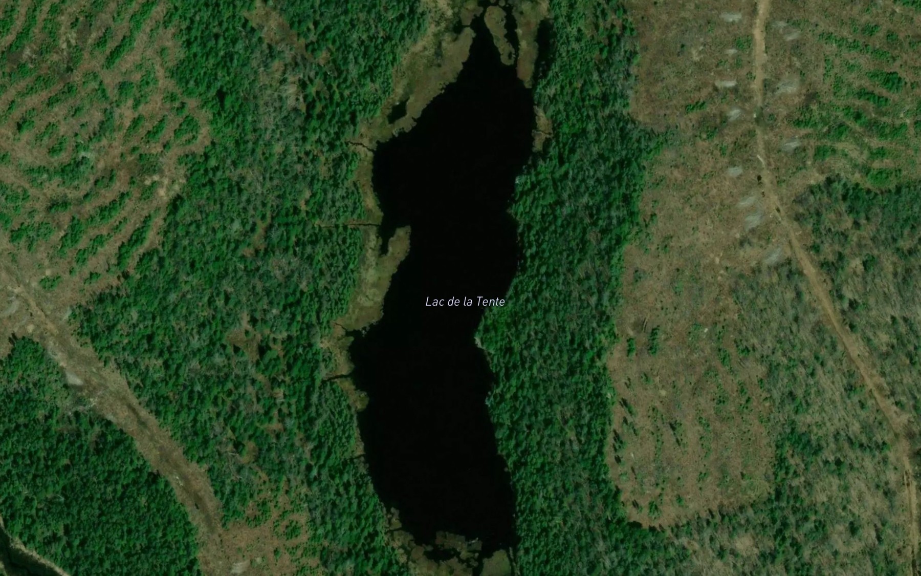 Satellite map of the Lac de la Tente