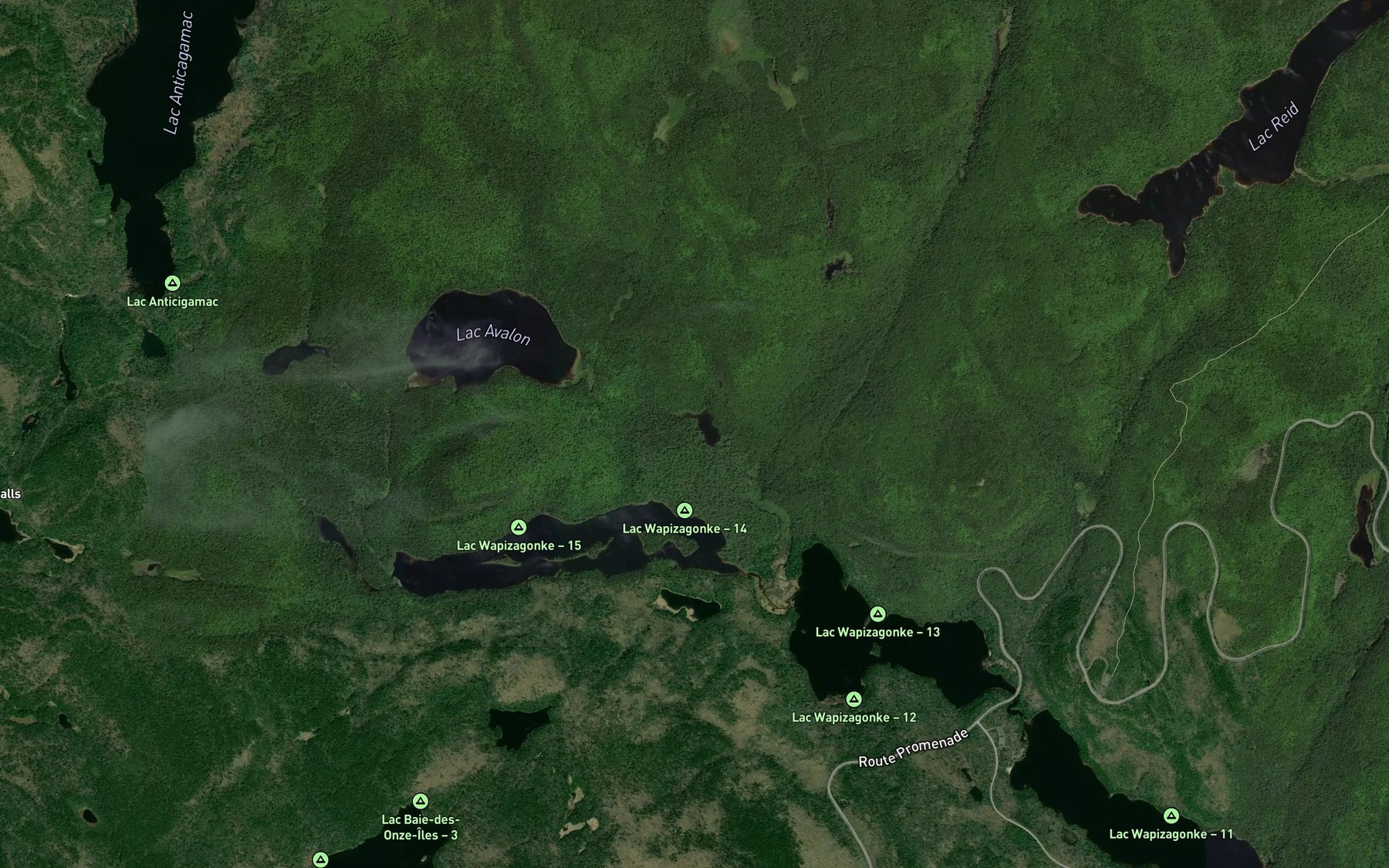 Satellite map of the Lac Mouchete