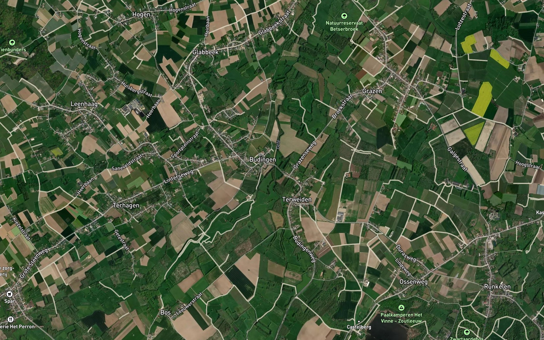 Satellite map of the Grande Gette