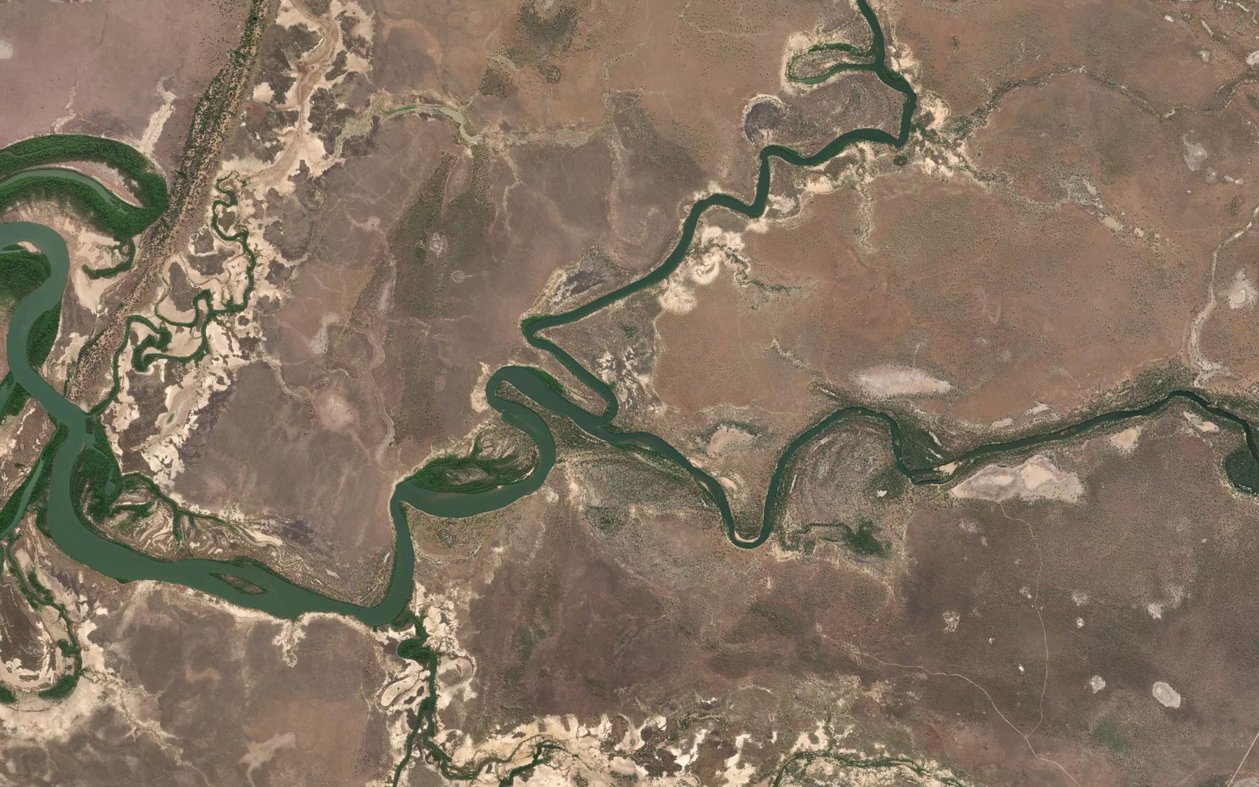 Satellite map of the Scrutton River