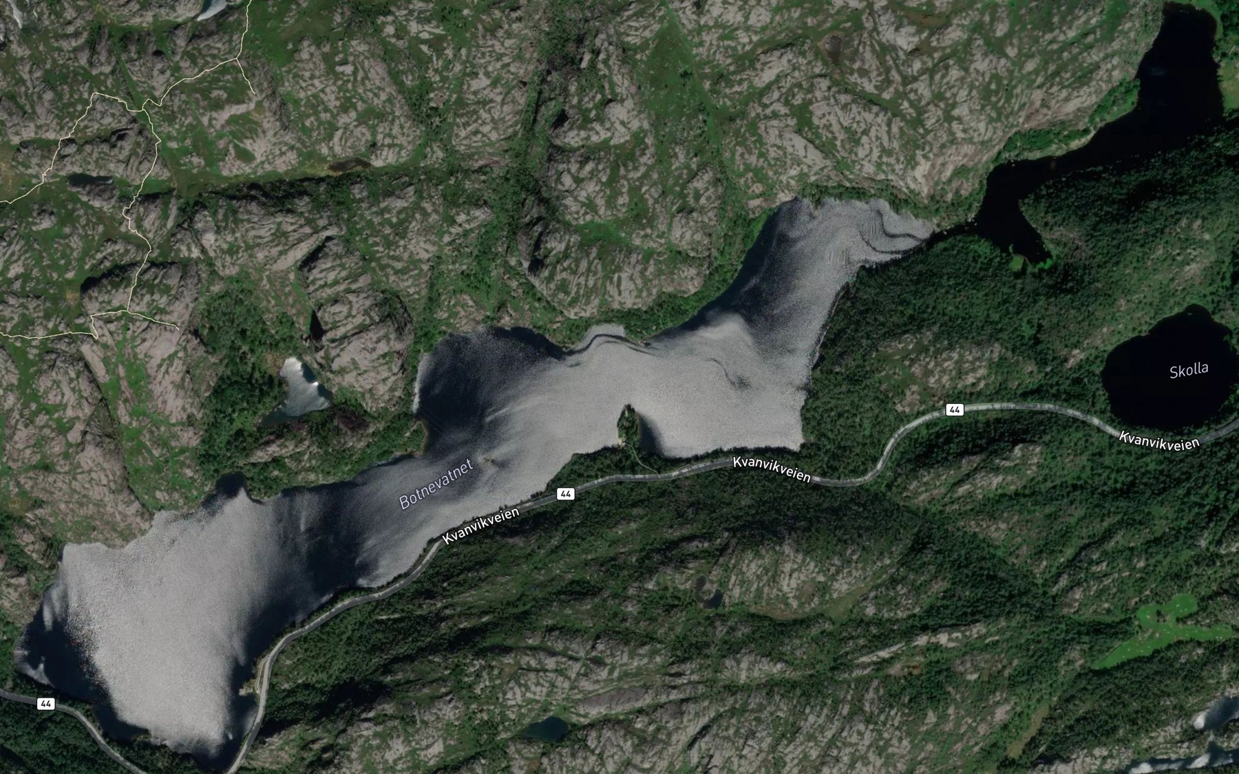 Satellite map of the Botnevann