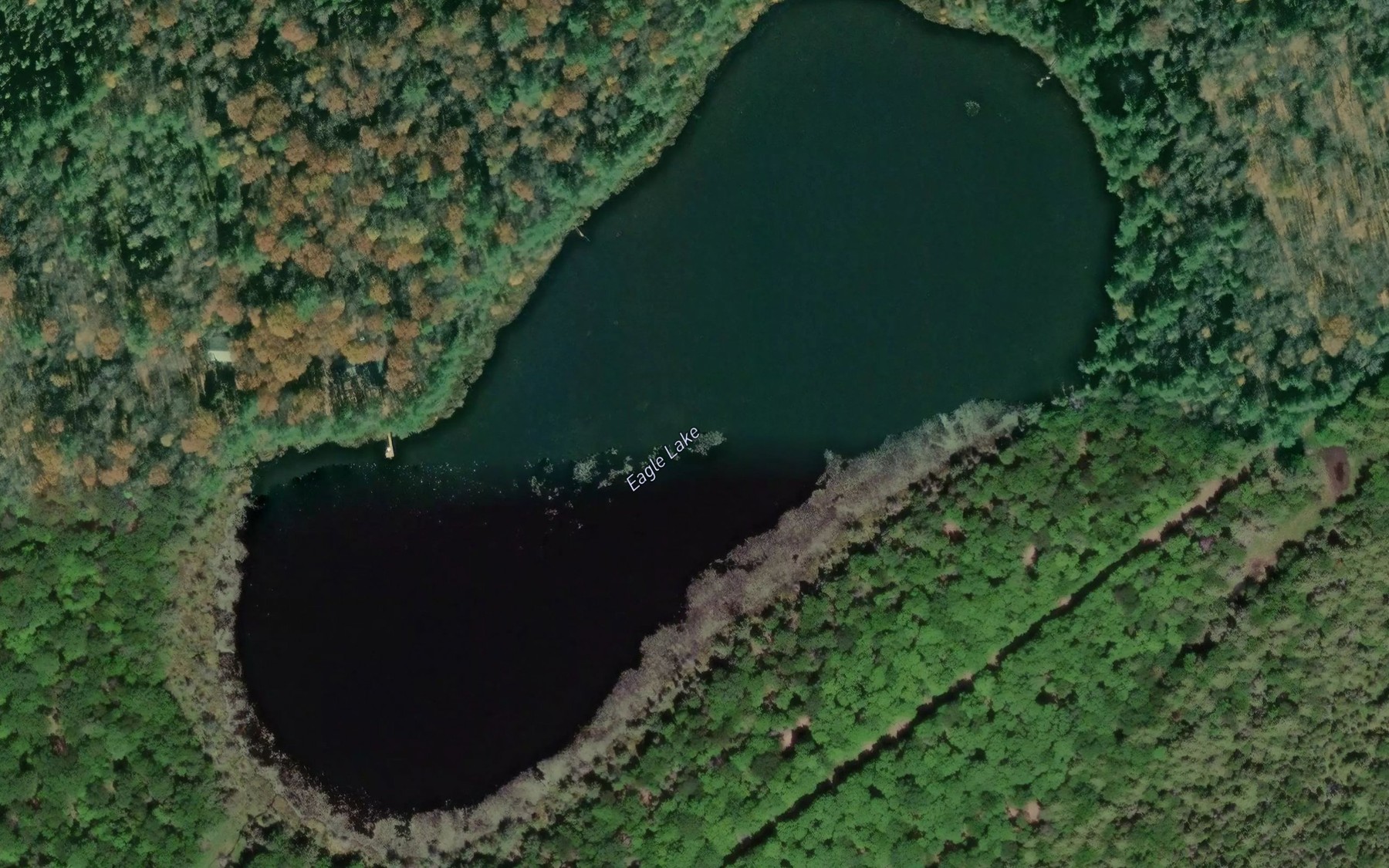 Satellite map of the Eagle Lake