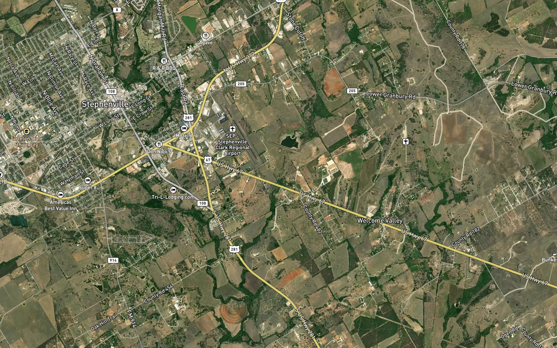 Satellite map of the Soil Conservation Service Site 15 Reservoir