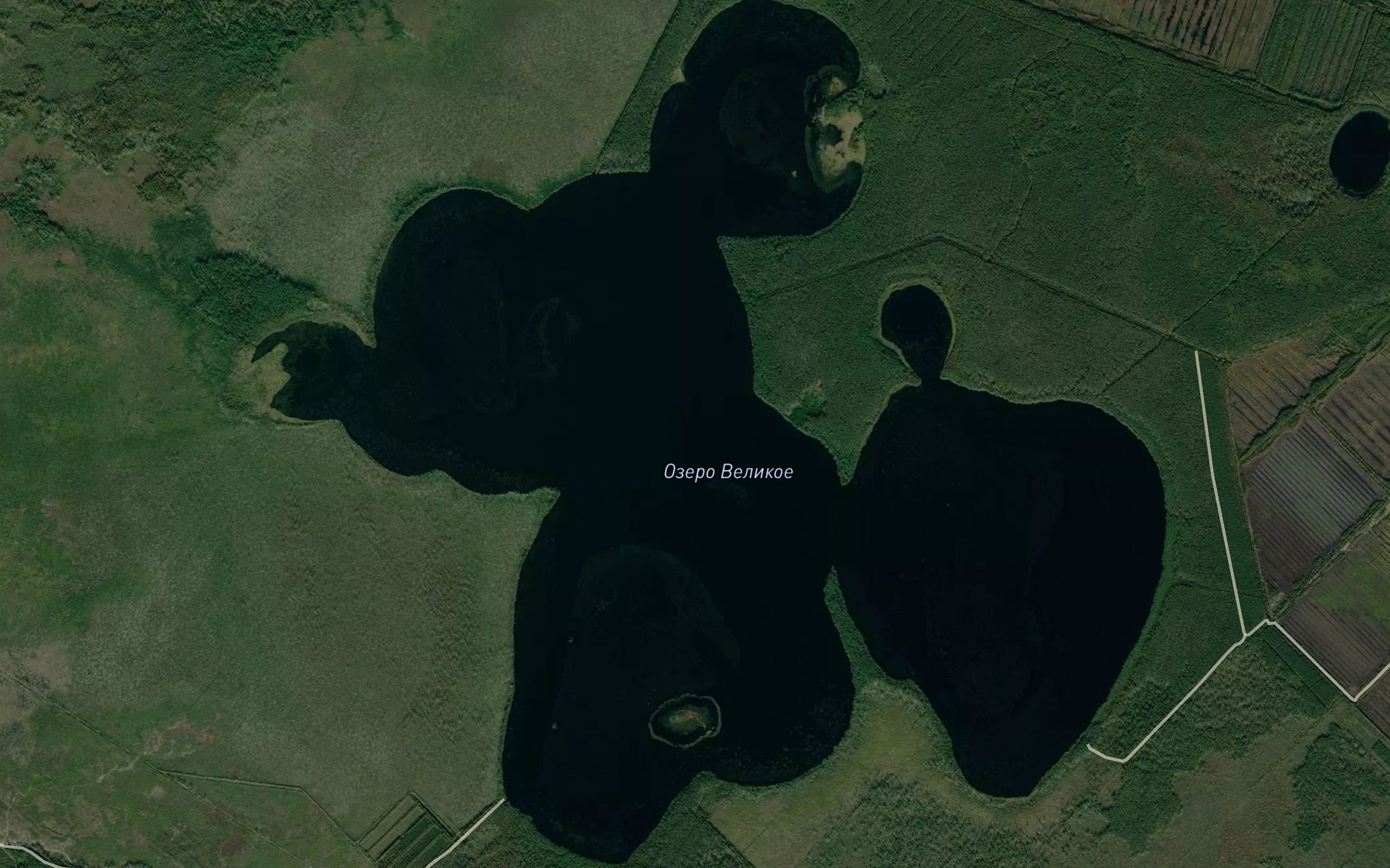 Satellite map of the Ozero Velikoye