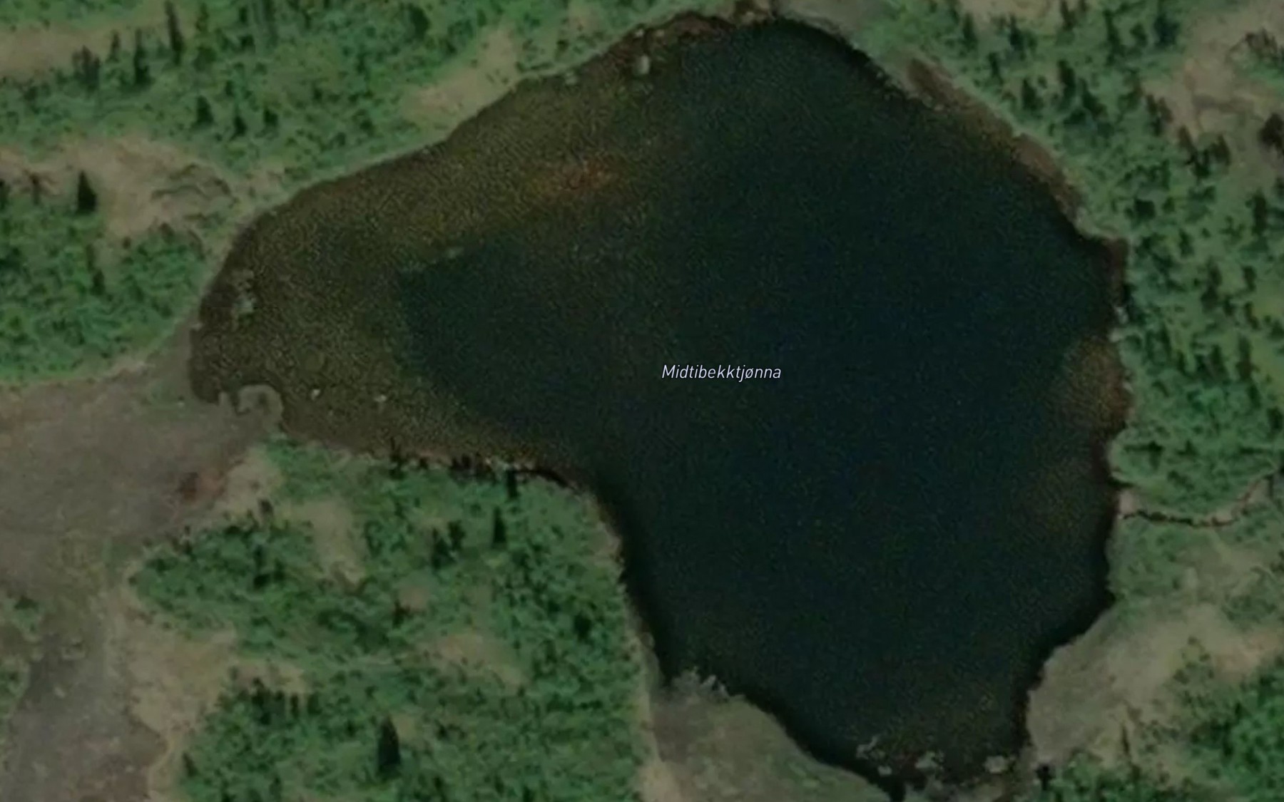 Satellite map of the Medtibekktjonna