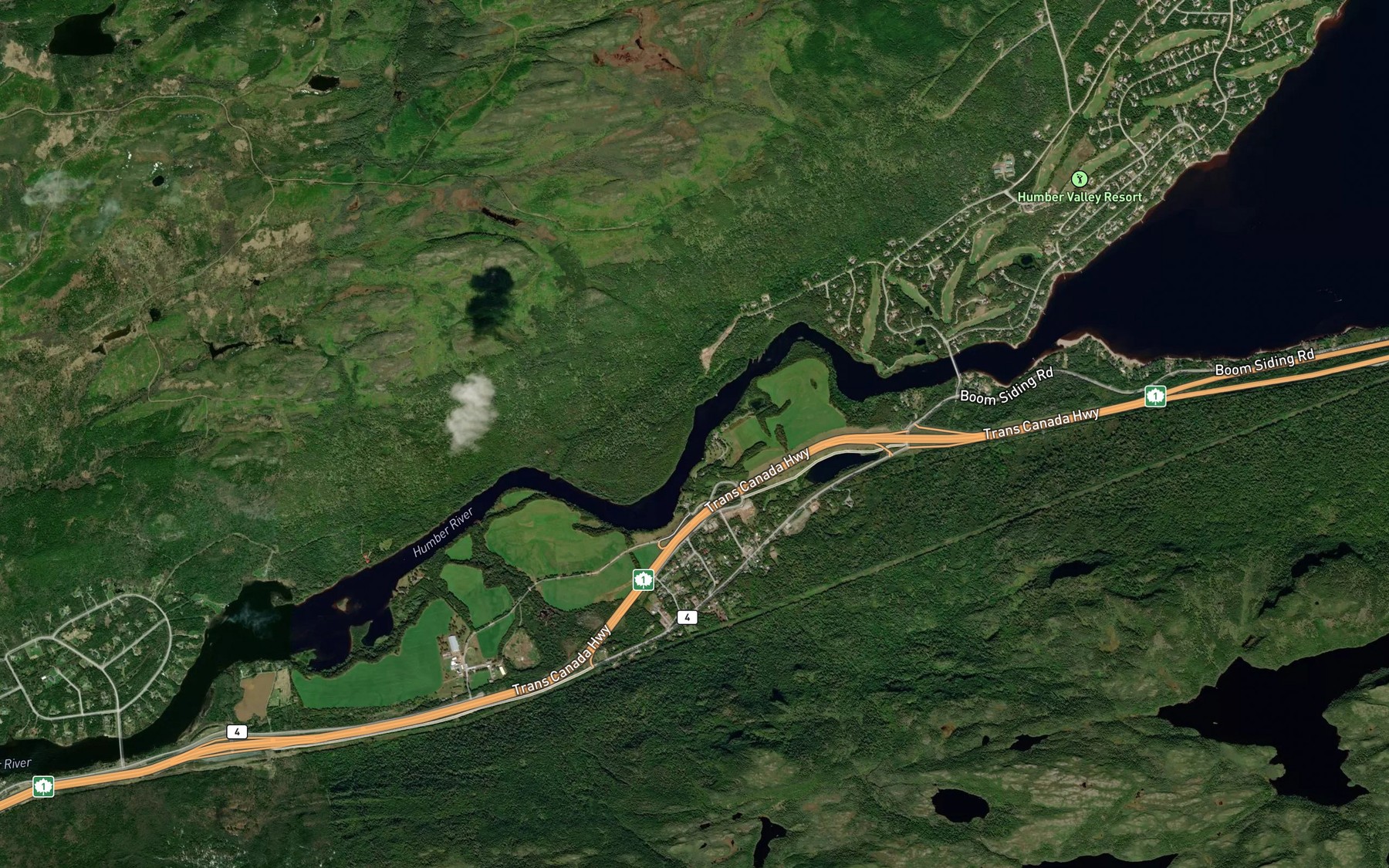 Satellite map of the Matthews Brook