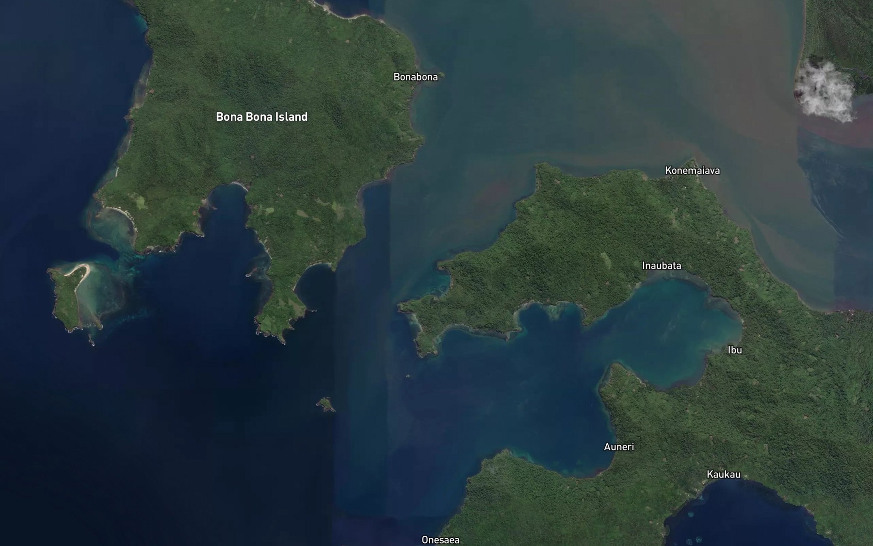 Satellite map of the San Roche Passage