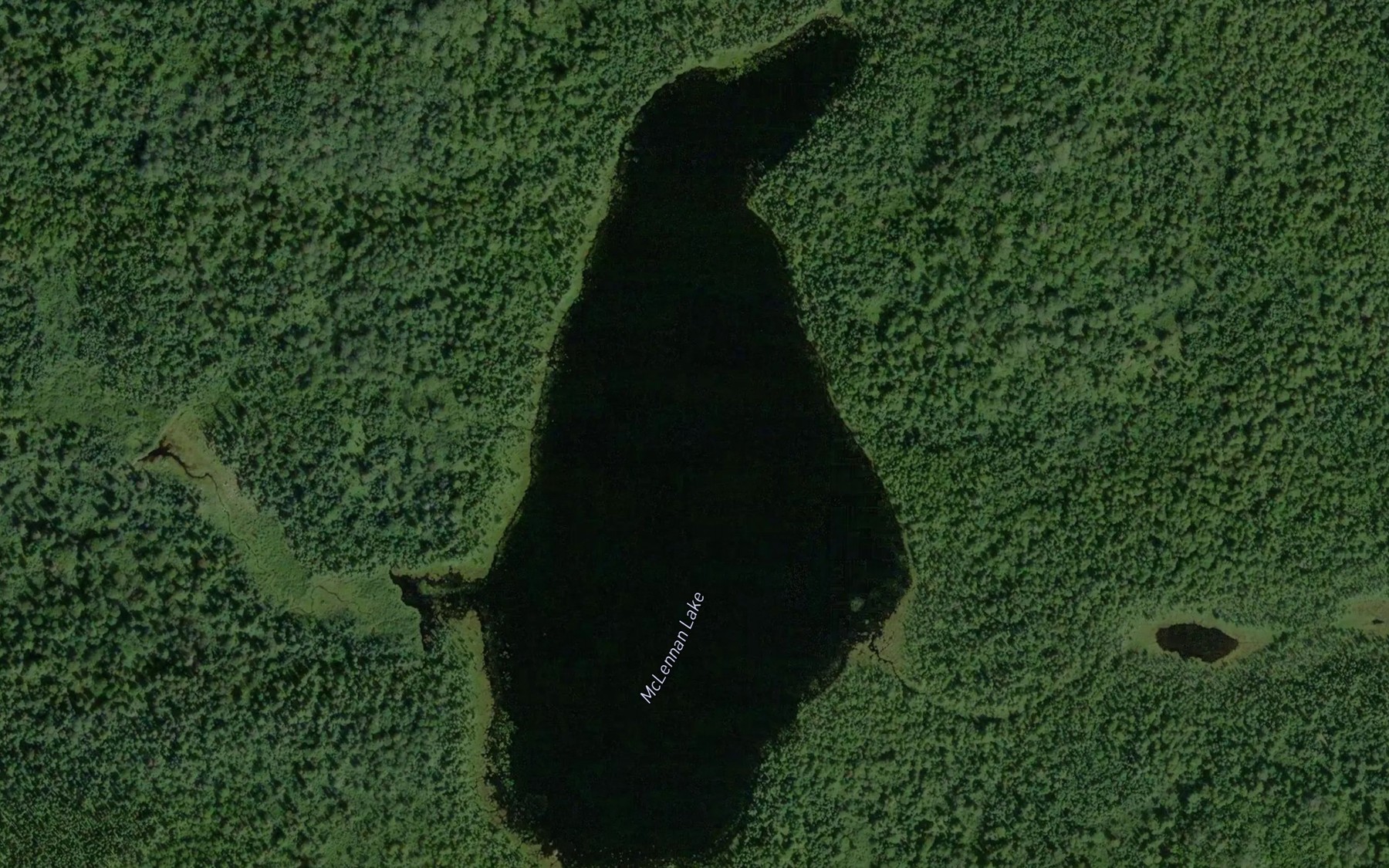 Satellite map of the McLennan Lake