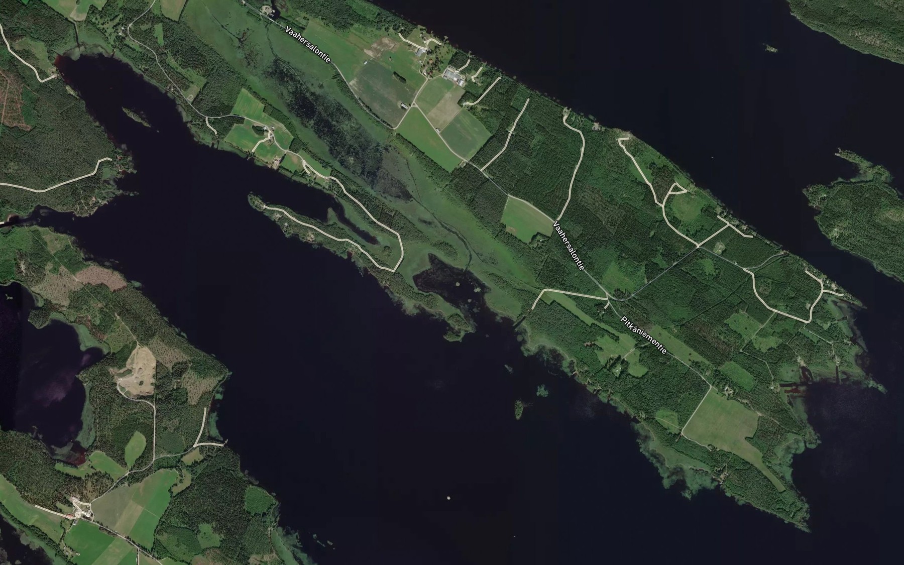 Satellite map of the Savilahti