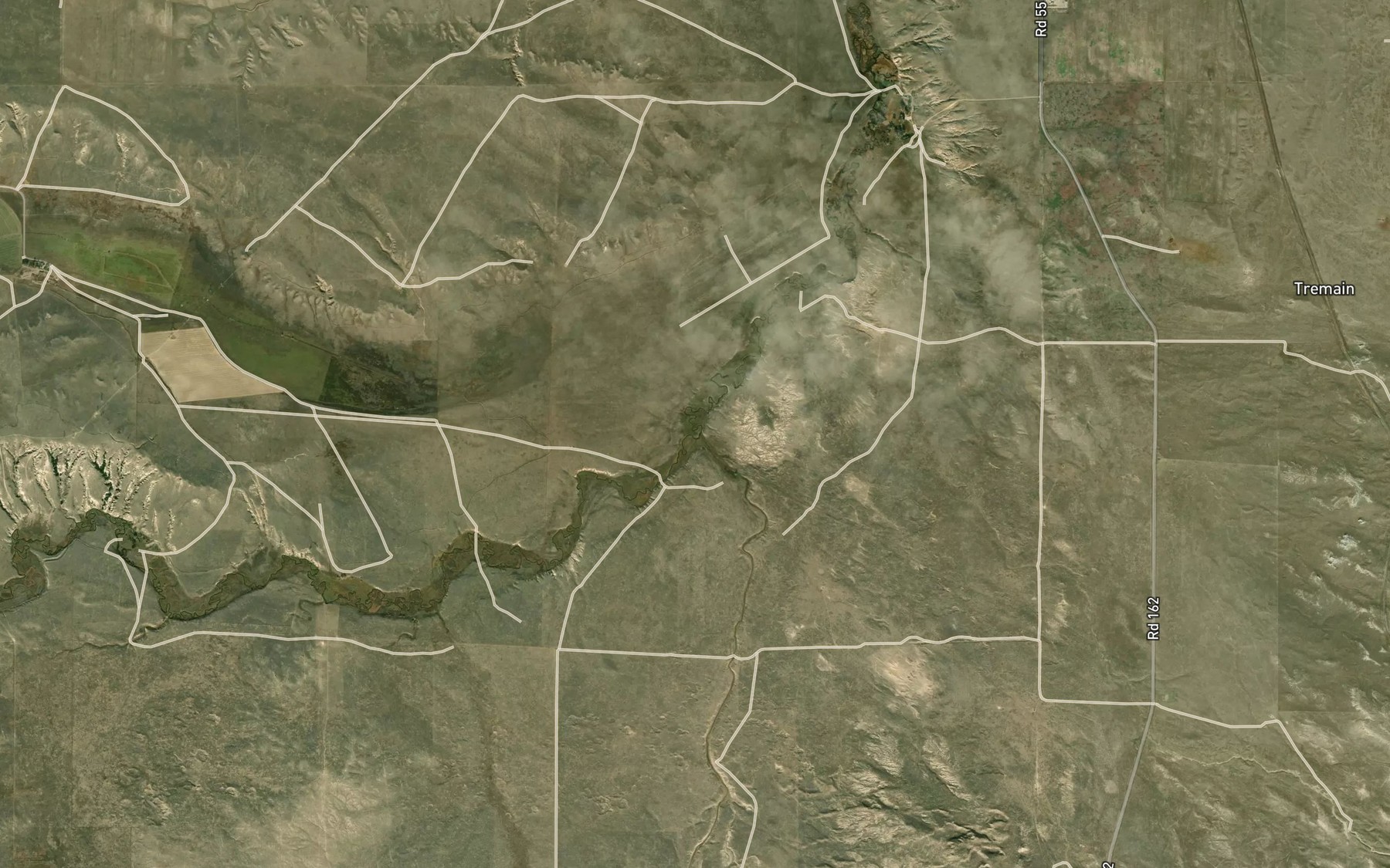 Satellite map of the Bushnell Creek