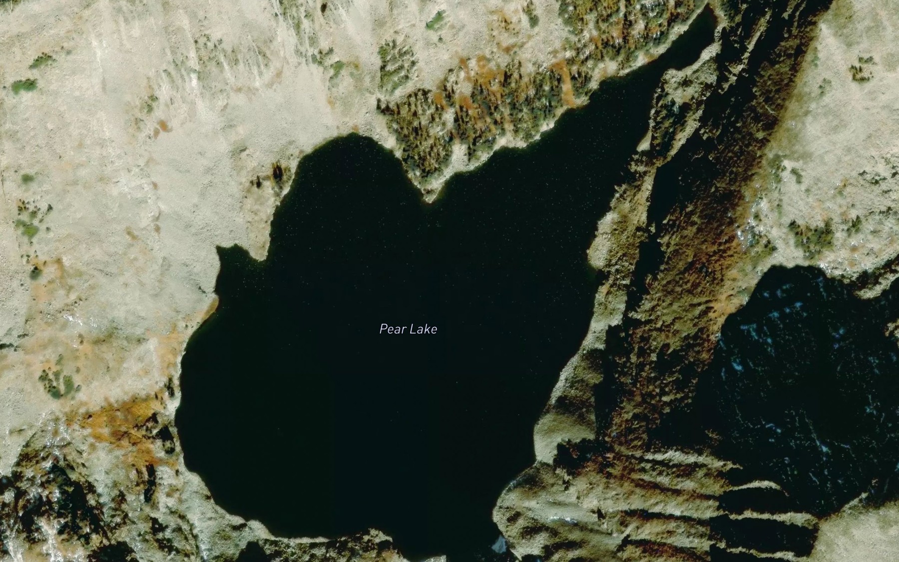Satellite map of the Pear Lake