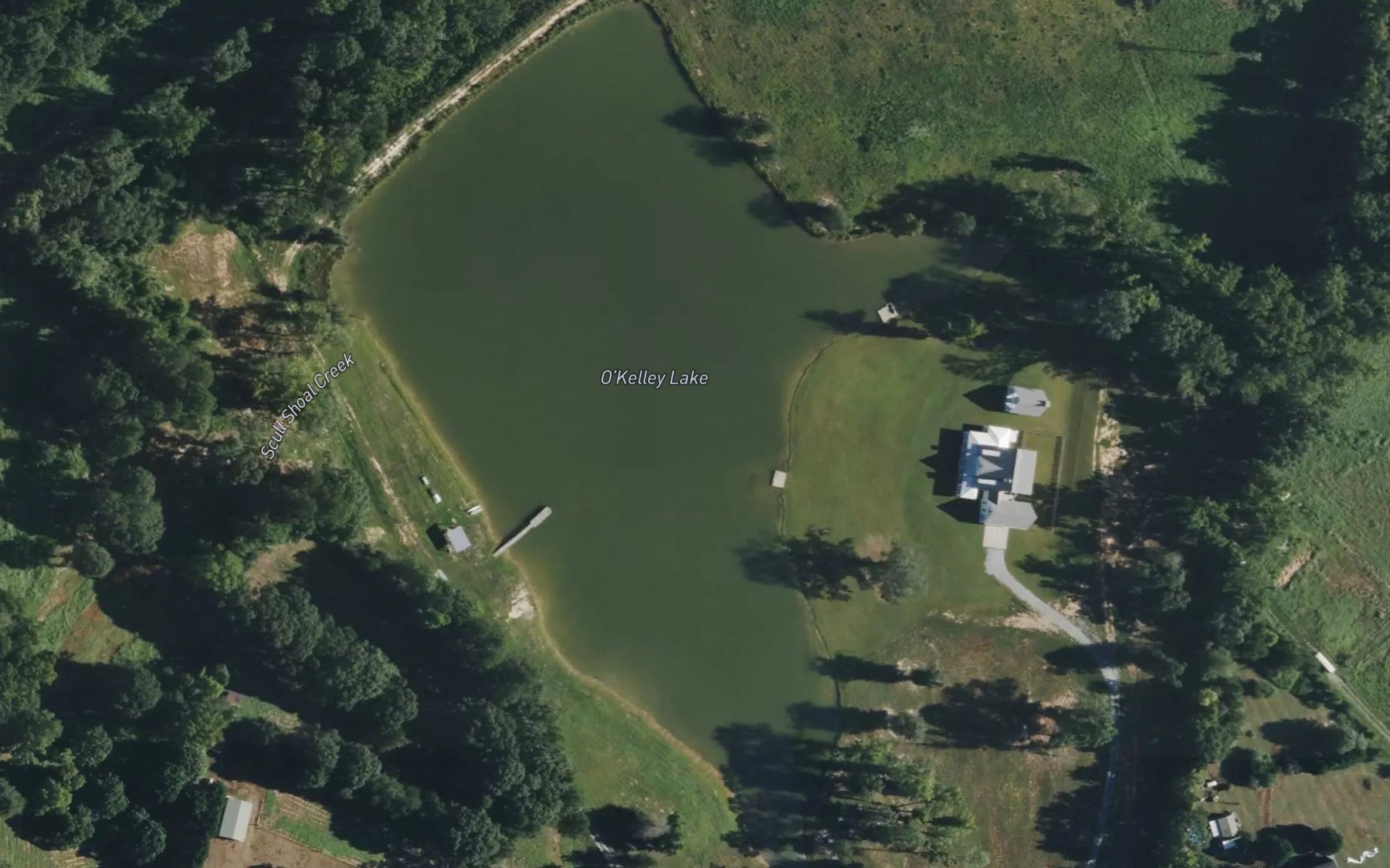 Satellite map of the O'Kelley Lake