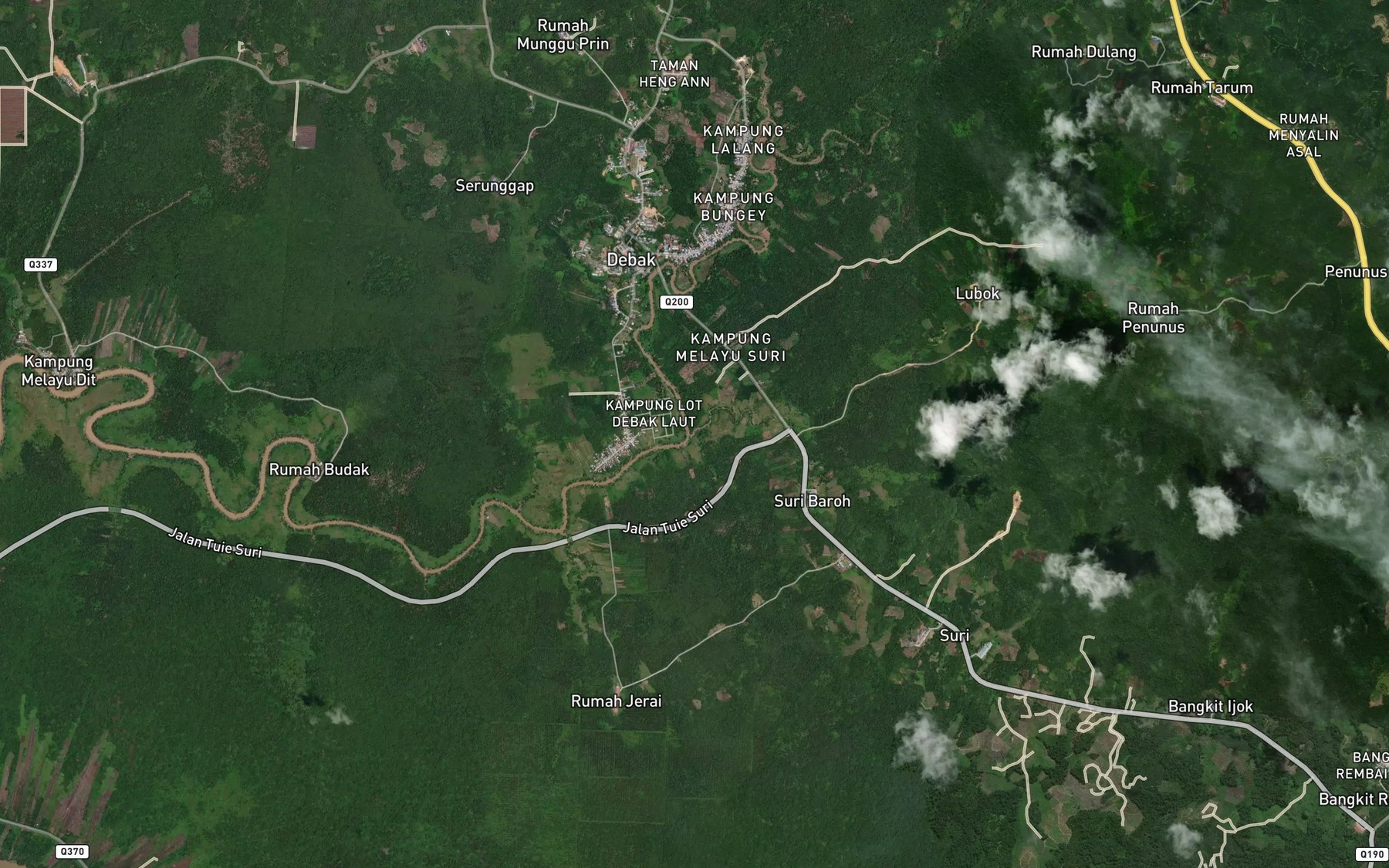 Satellite map of the Sungai Debak