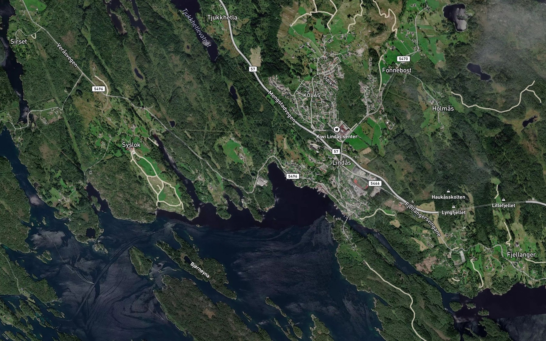 Satellite map of the Adneviki
