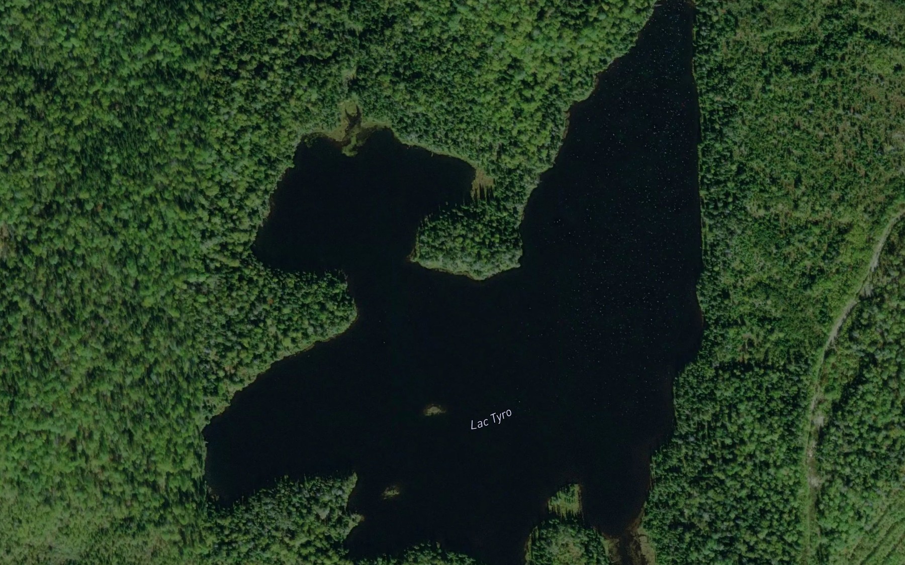 Satellite map of the Lac Tyro