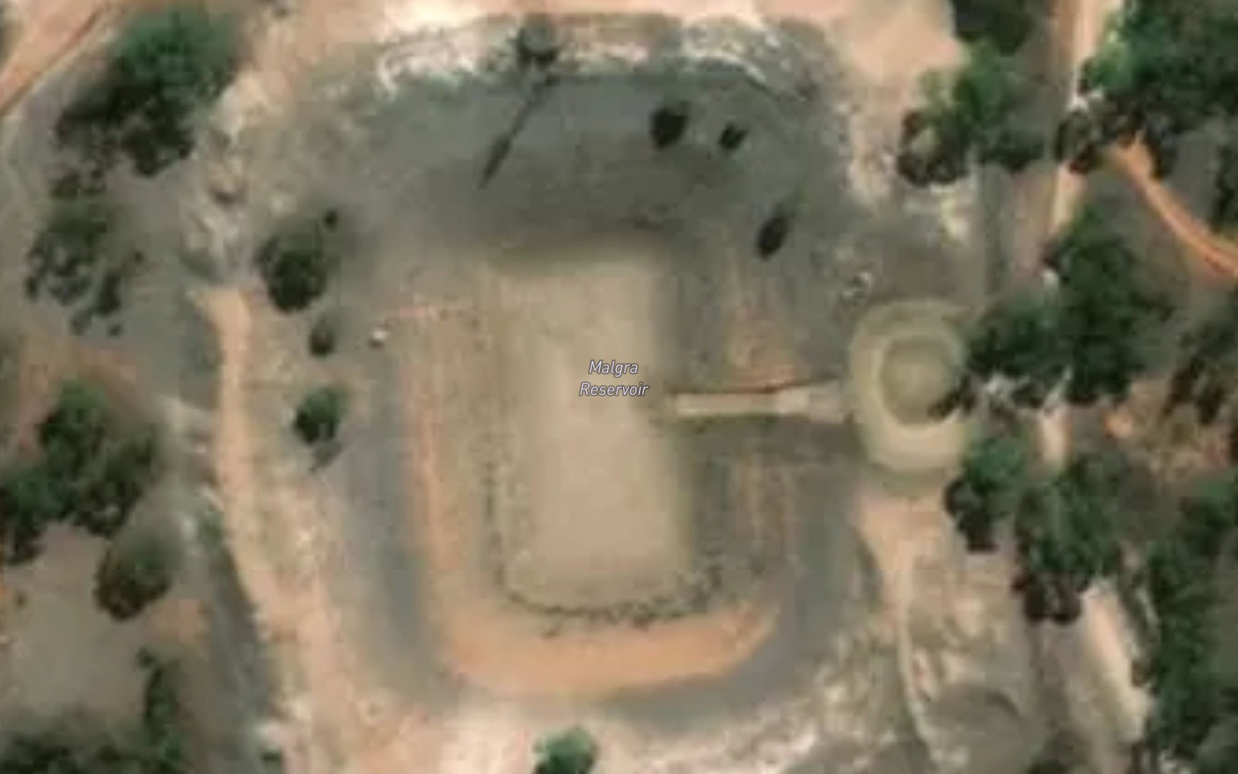Satellite map of the Malgra Reservoir