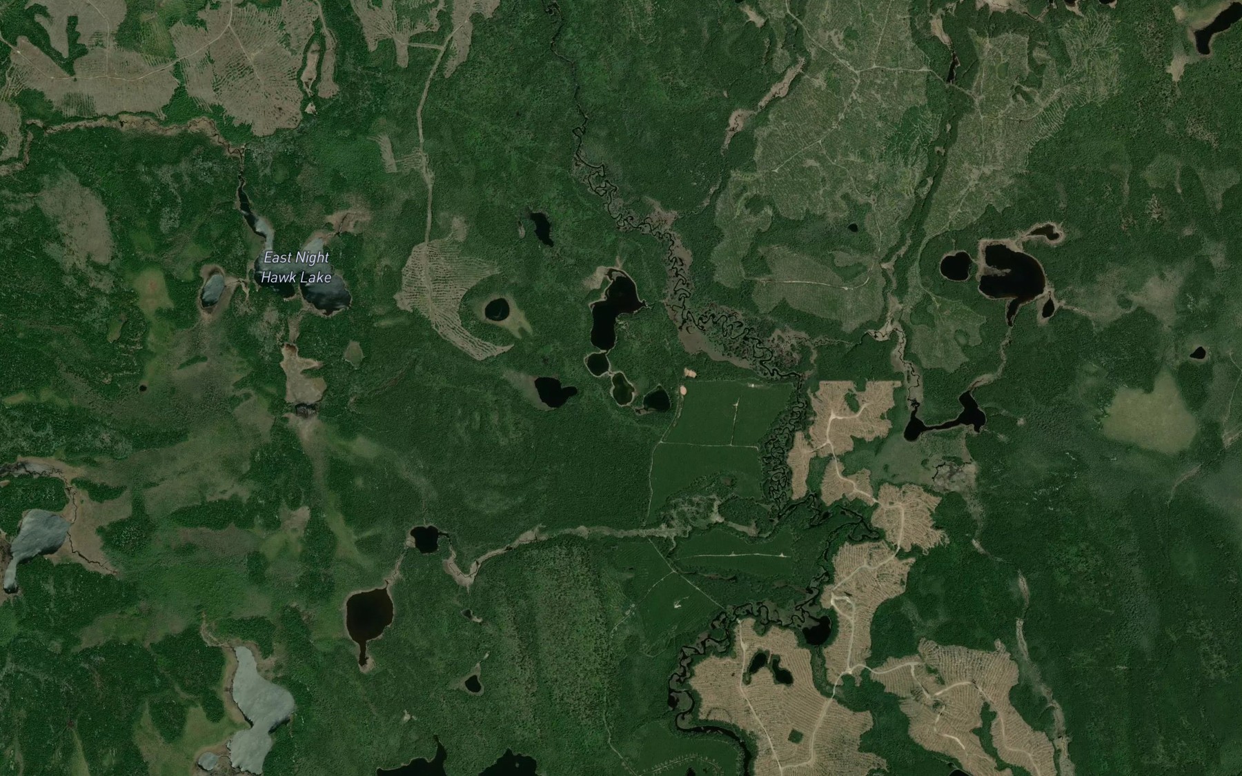 Satellite map of the Neegeek Lake