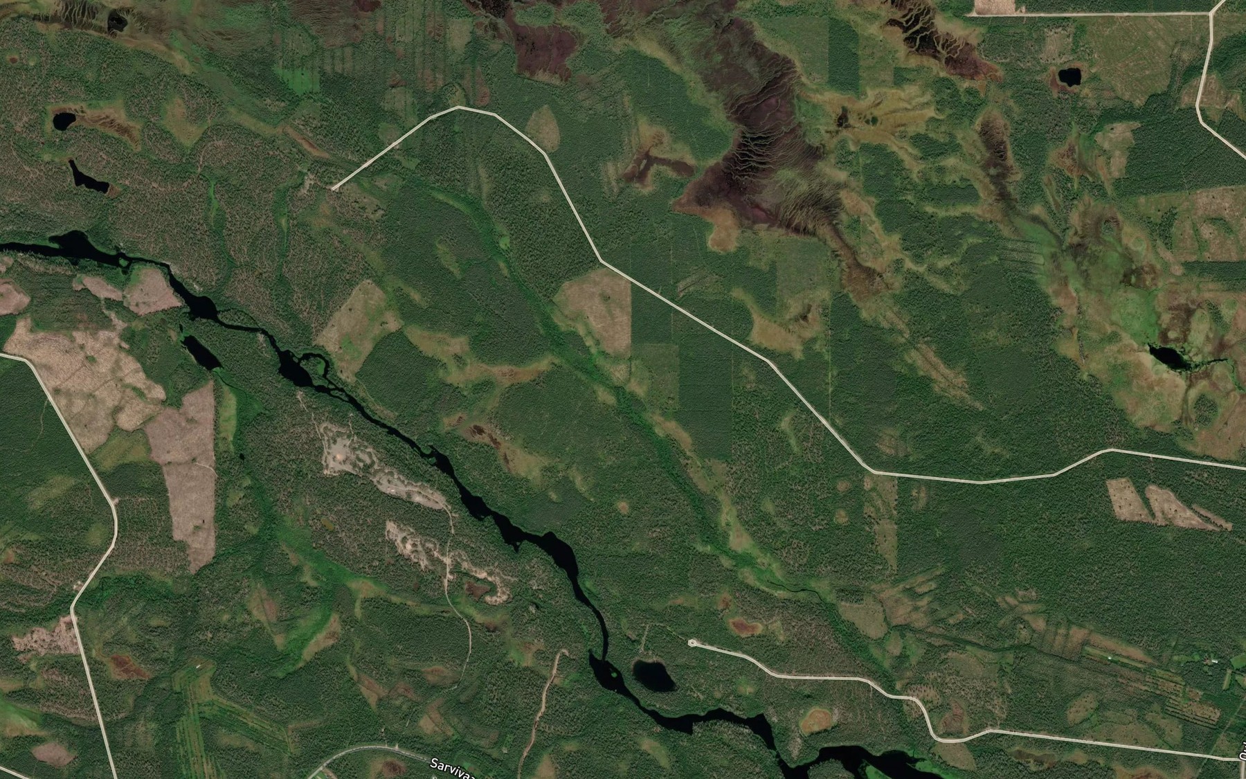 Satellite map of the Ruostepuro