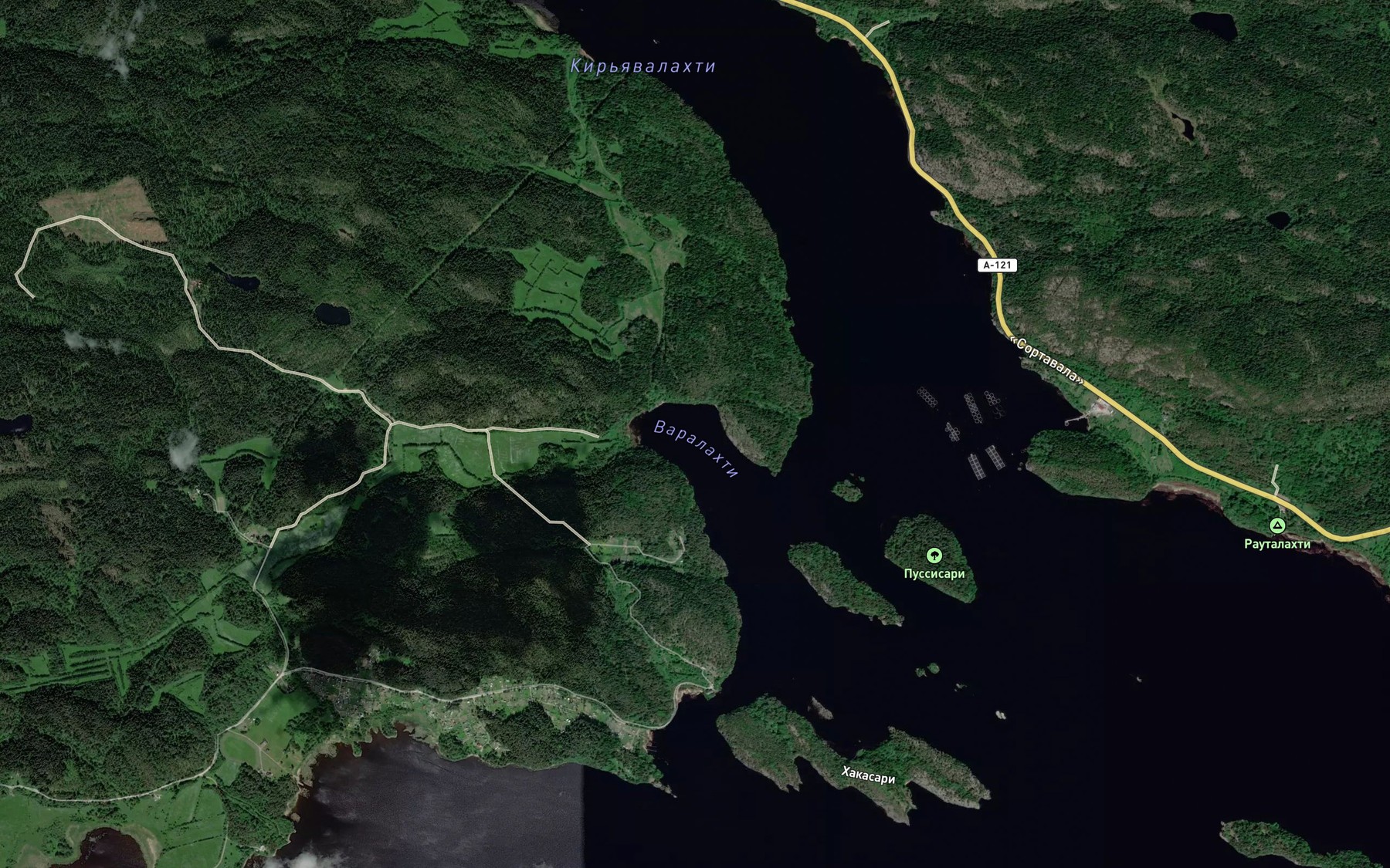 Satellite map of the Zaliv Varakhakhti