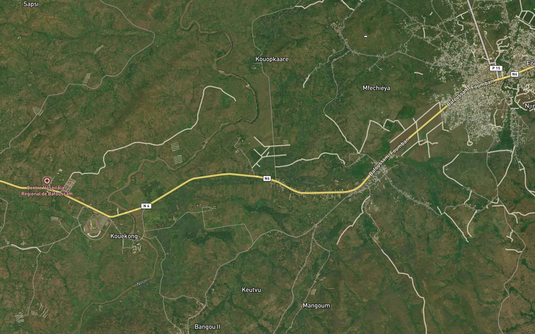 Satellite map of the Gongan