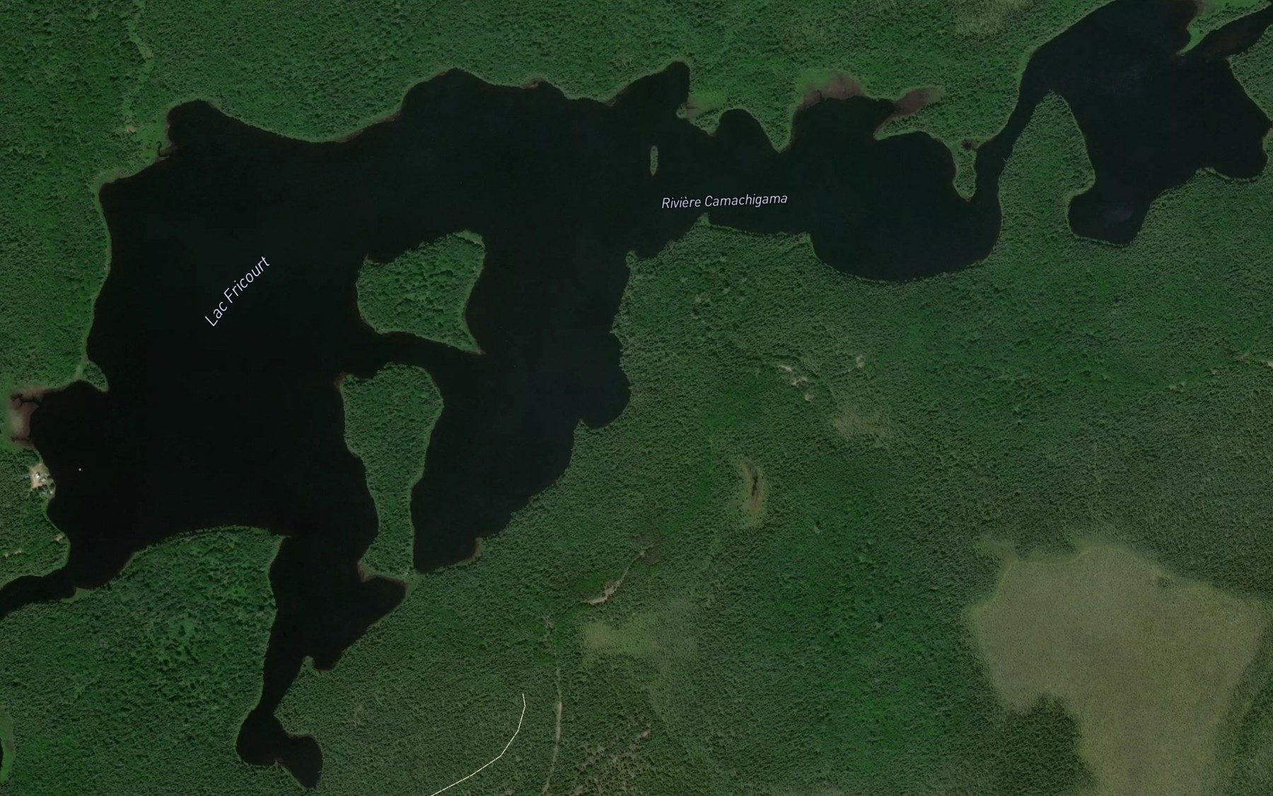 Satellite map of the Lac Fricourt