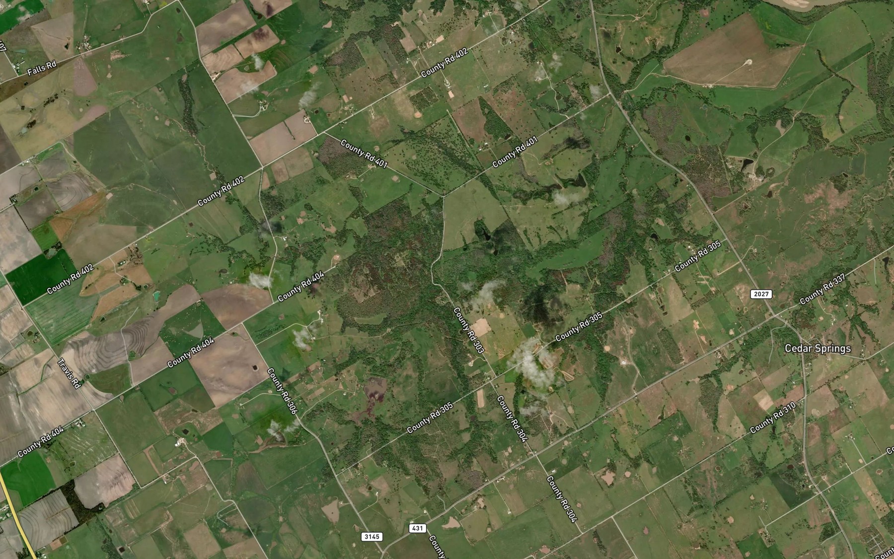 Satellite map of the Bell Branch