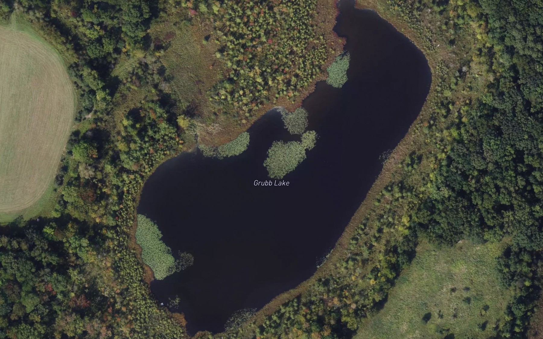 Satellite map of the Grubb Lake
