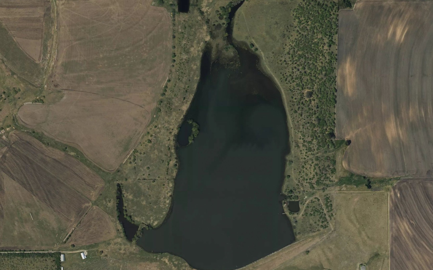 Satellite map of the Soil Conservation Service Site 10 Reservoir