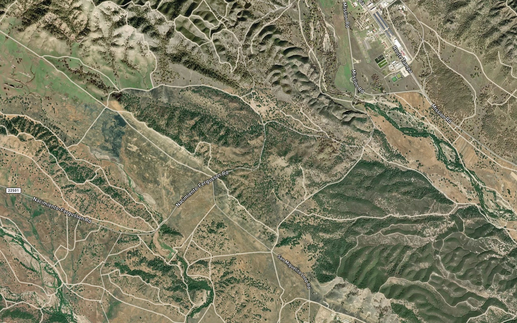 Satellite map of the Squirrel Spring