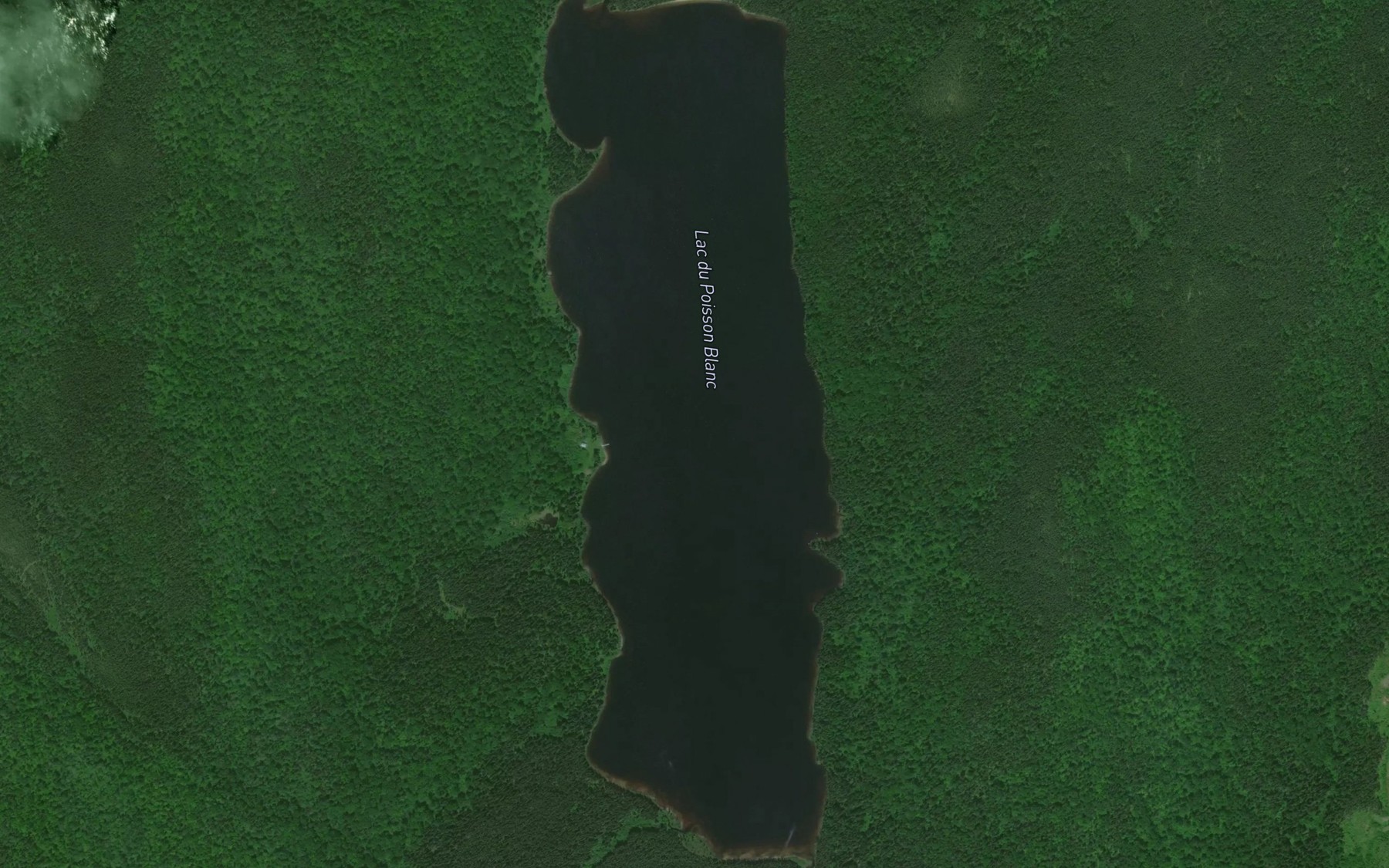 Satellite map of the Lac du Poisson Blanc