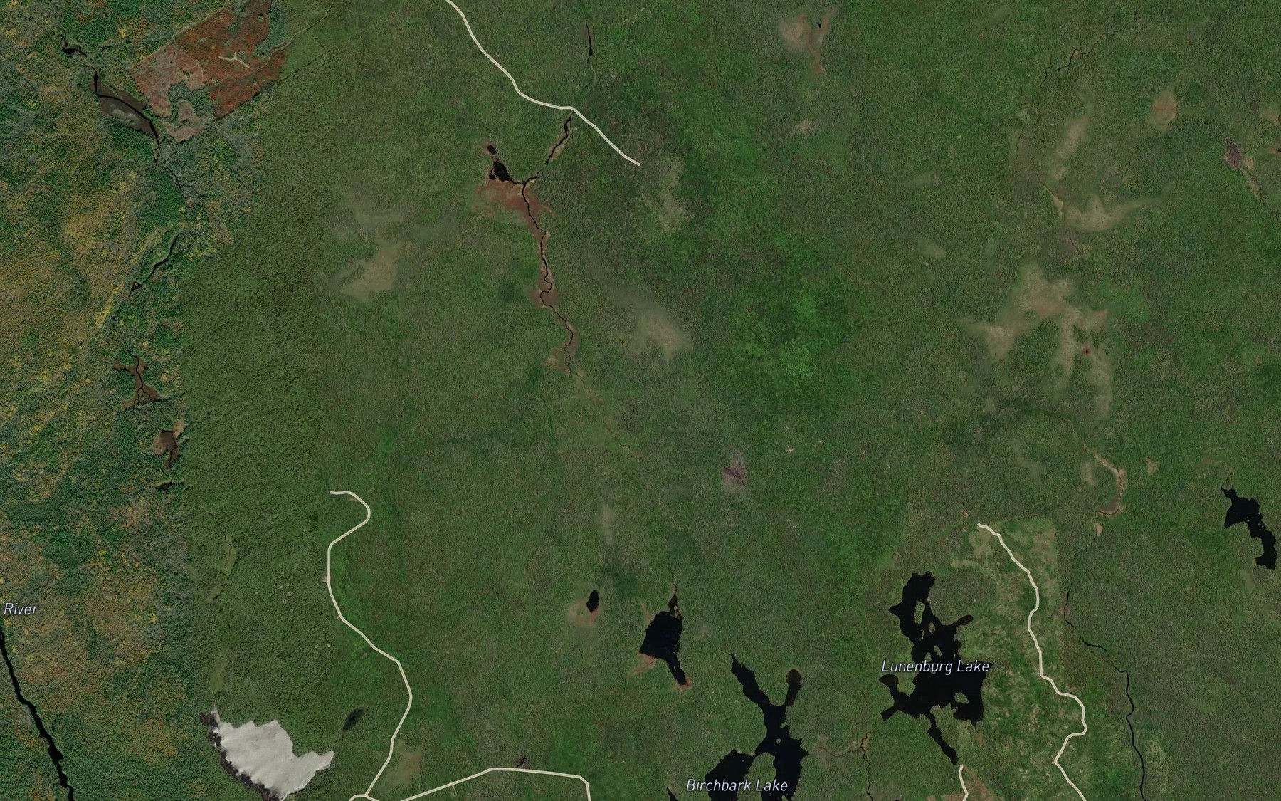 Satellite map of the Little River