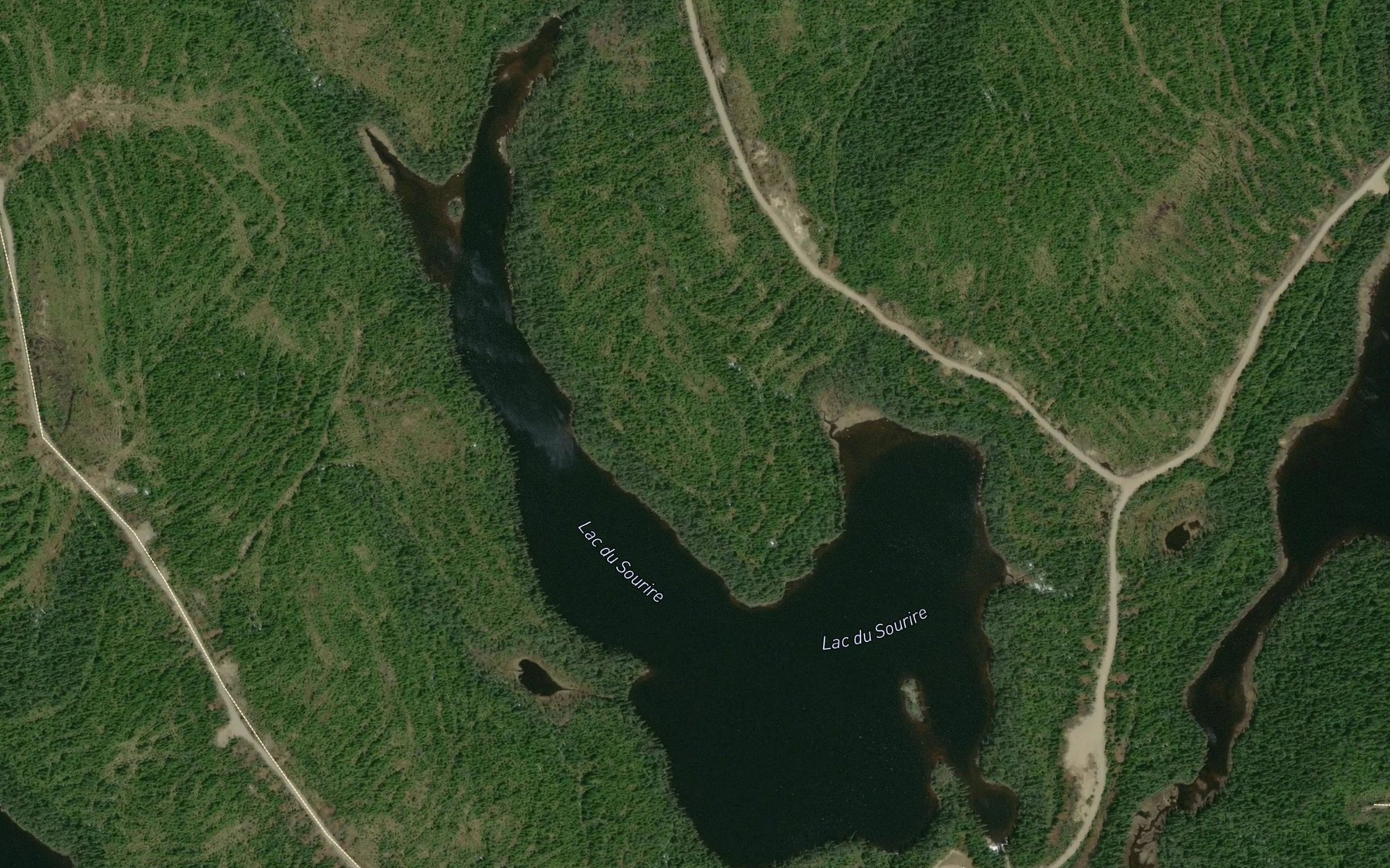 Satellite map of the Lac du Sourire