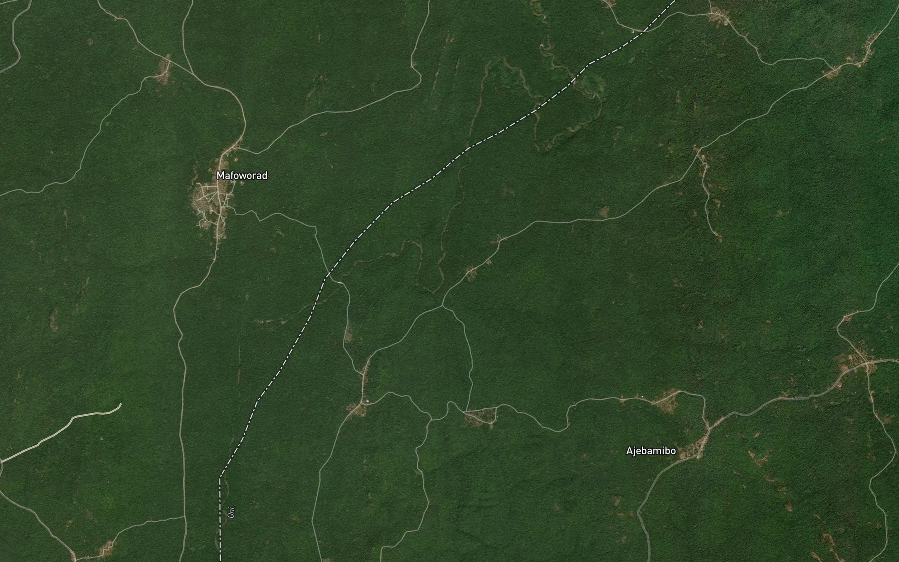 Satellite map of the River Logbagba
