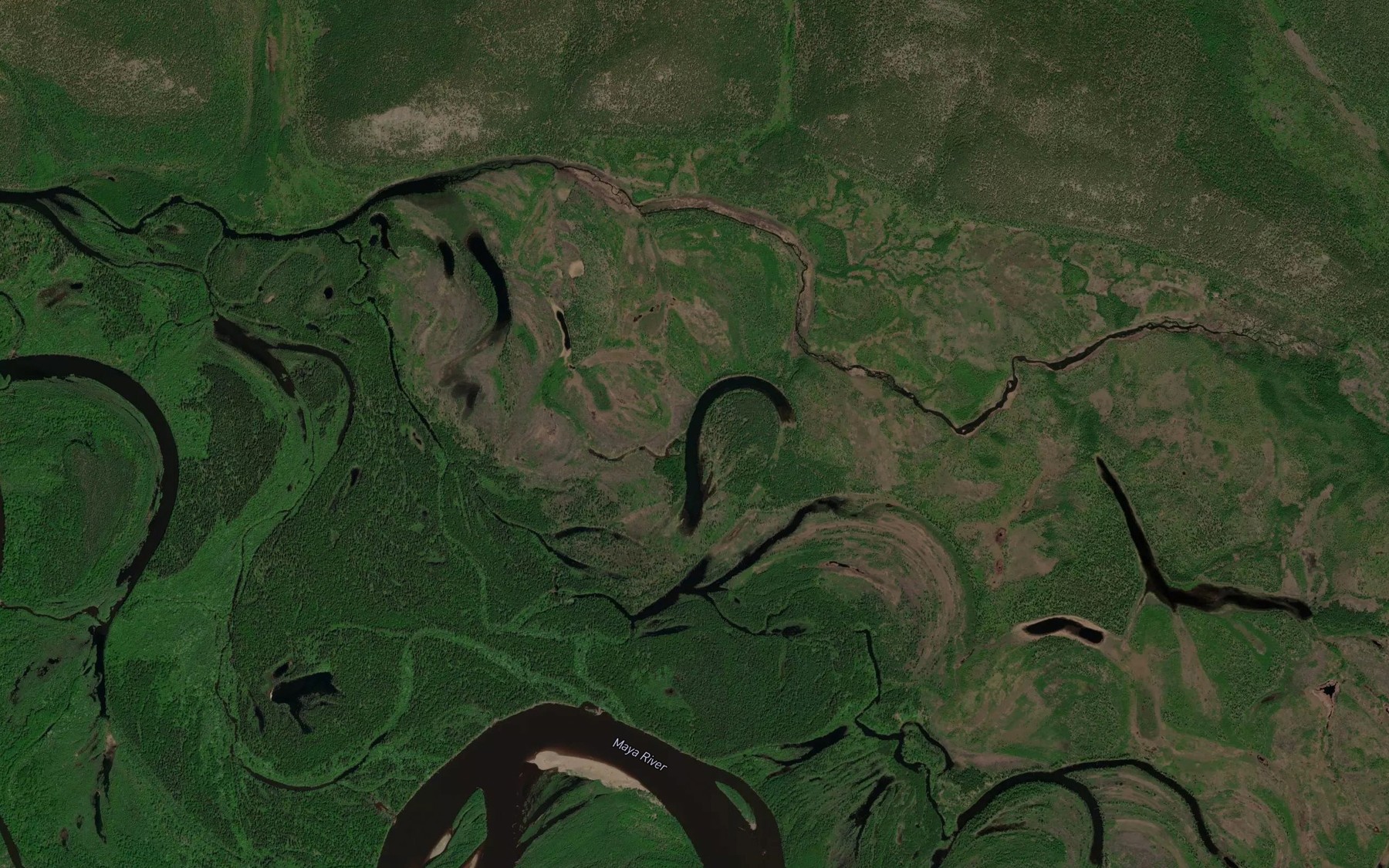 Satellite map of the Ozero Semirech'ye