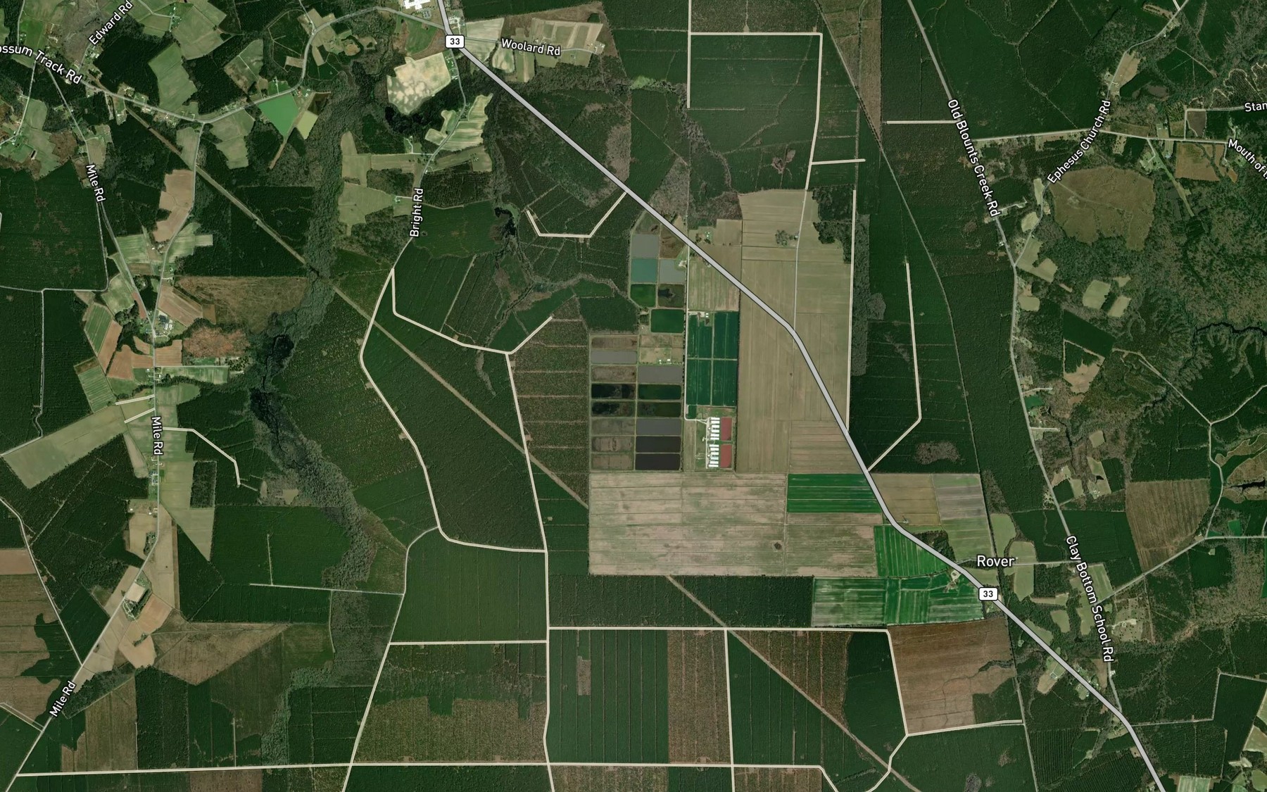 Satellite map of the Gum Run Canal