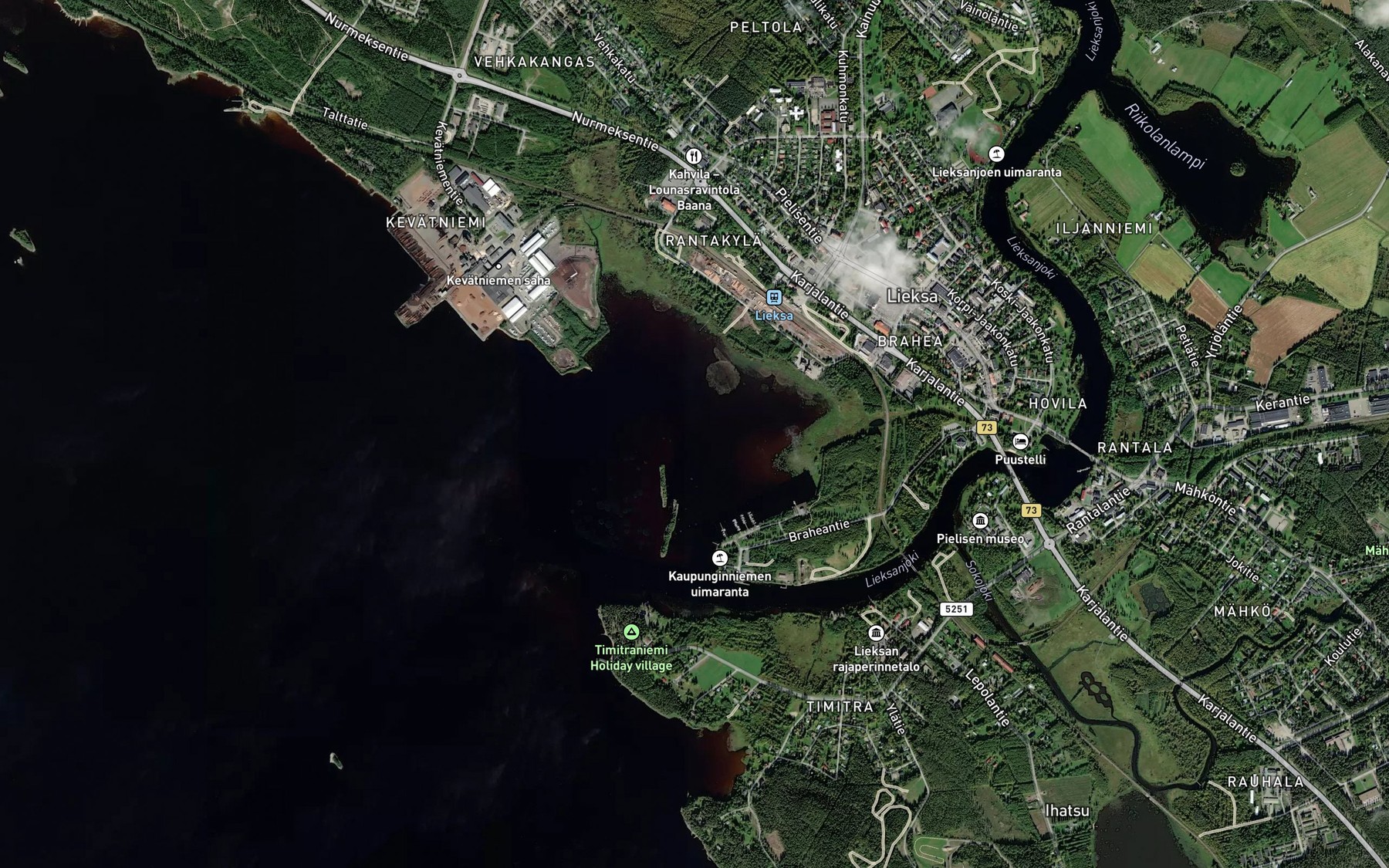 Satellite map of the Kevatlahti