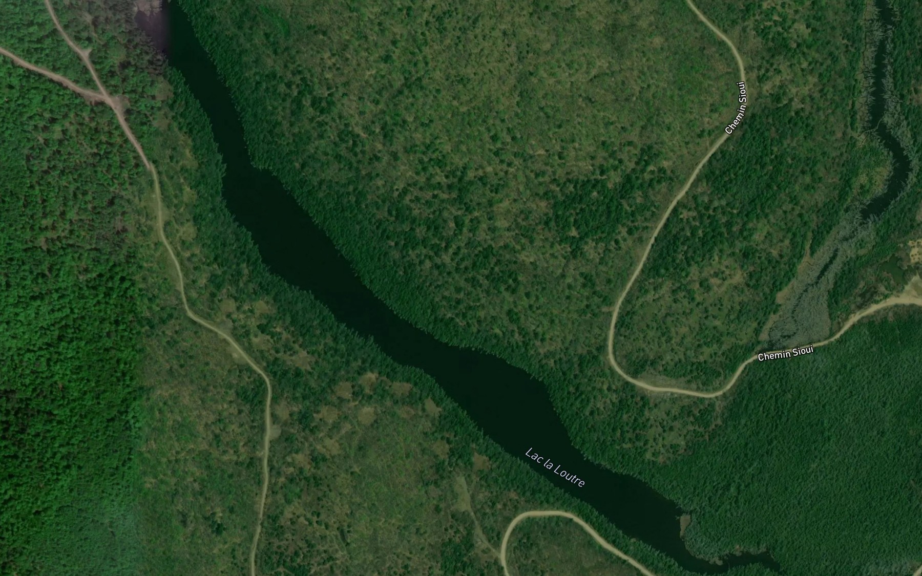 Satellite map of the Lac la Loutre