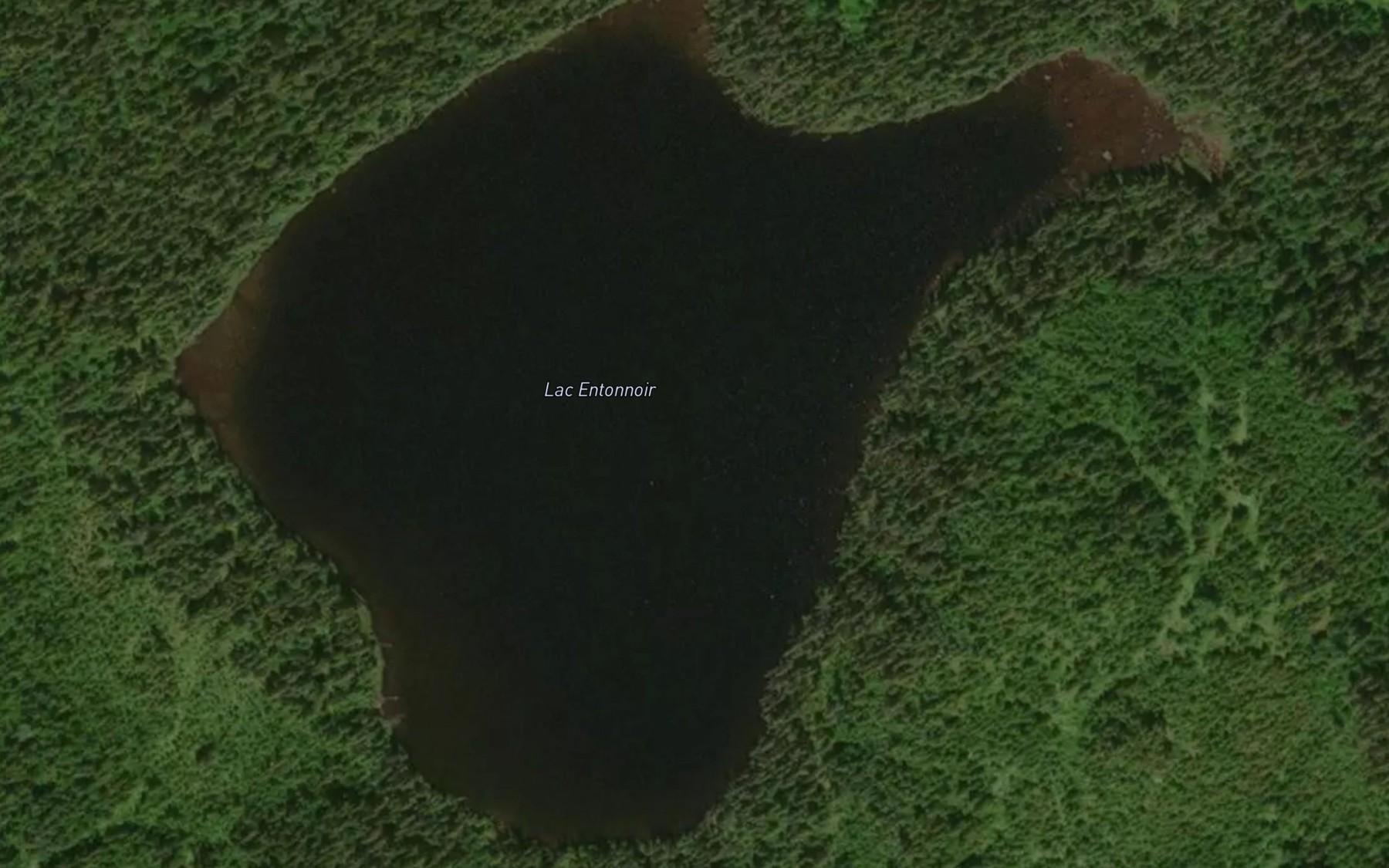 Satellite map of the Lac Entonnoir