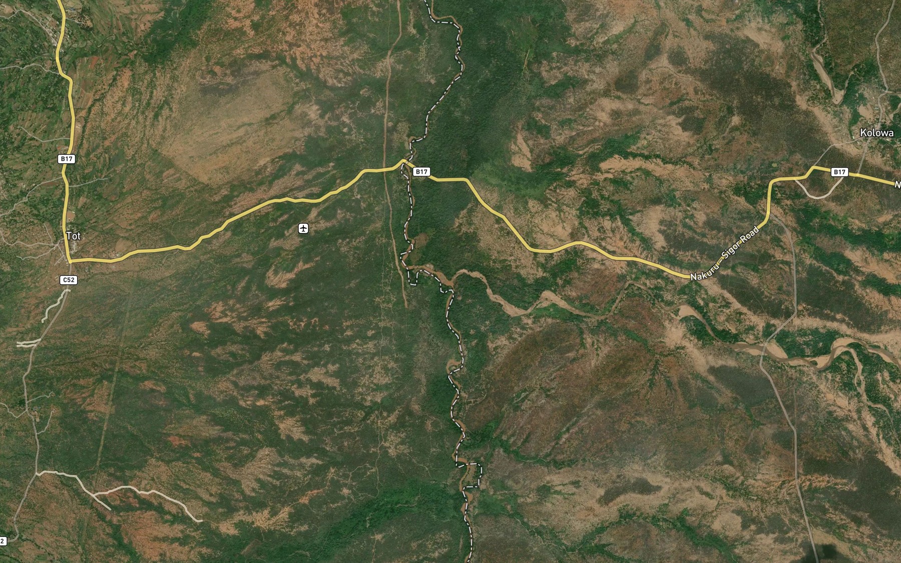 Satellite map of the Kapchererat