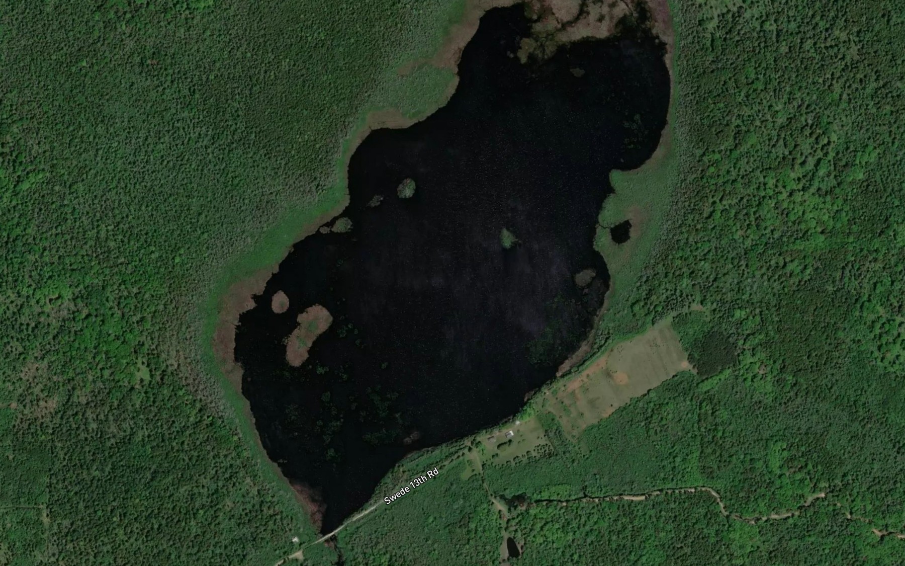 Satellite map of the Sandstrom Lake