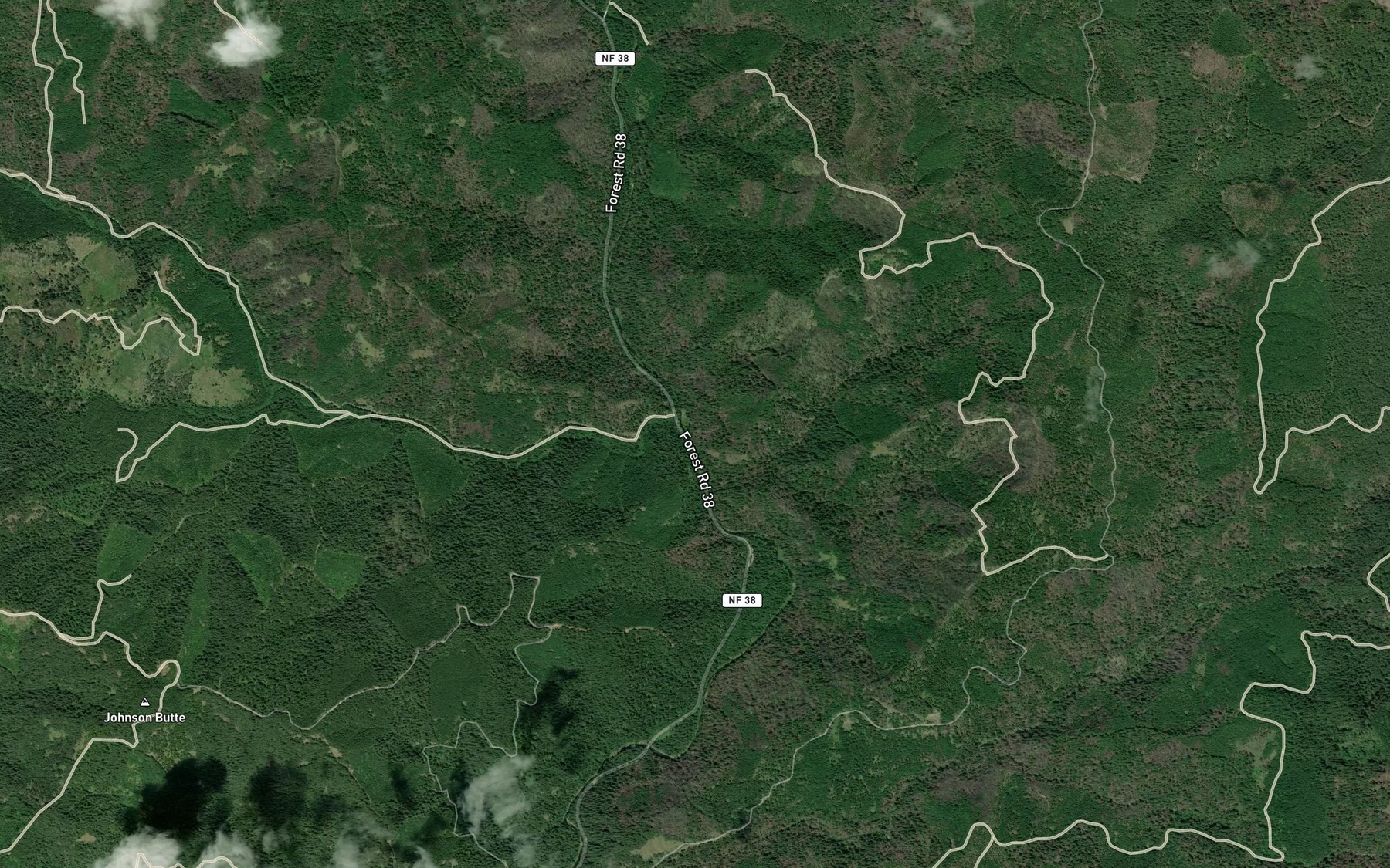 Satellite map of the Cedar Creek
