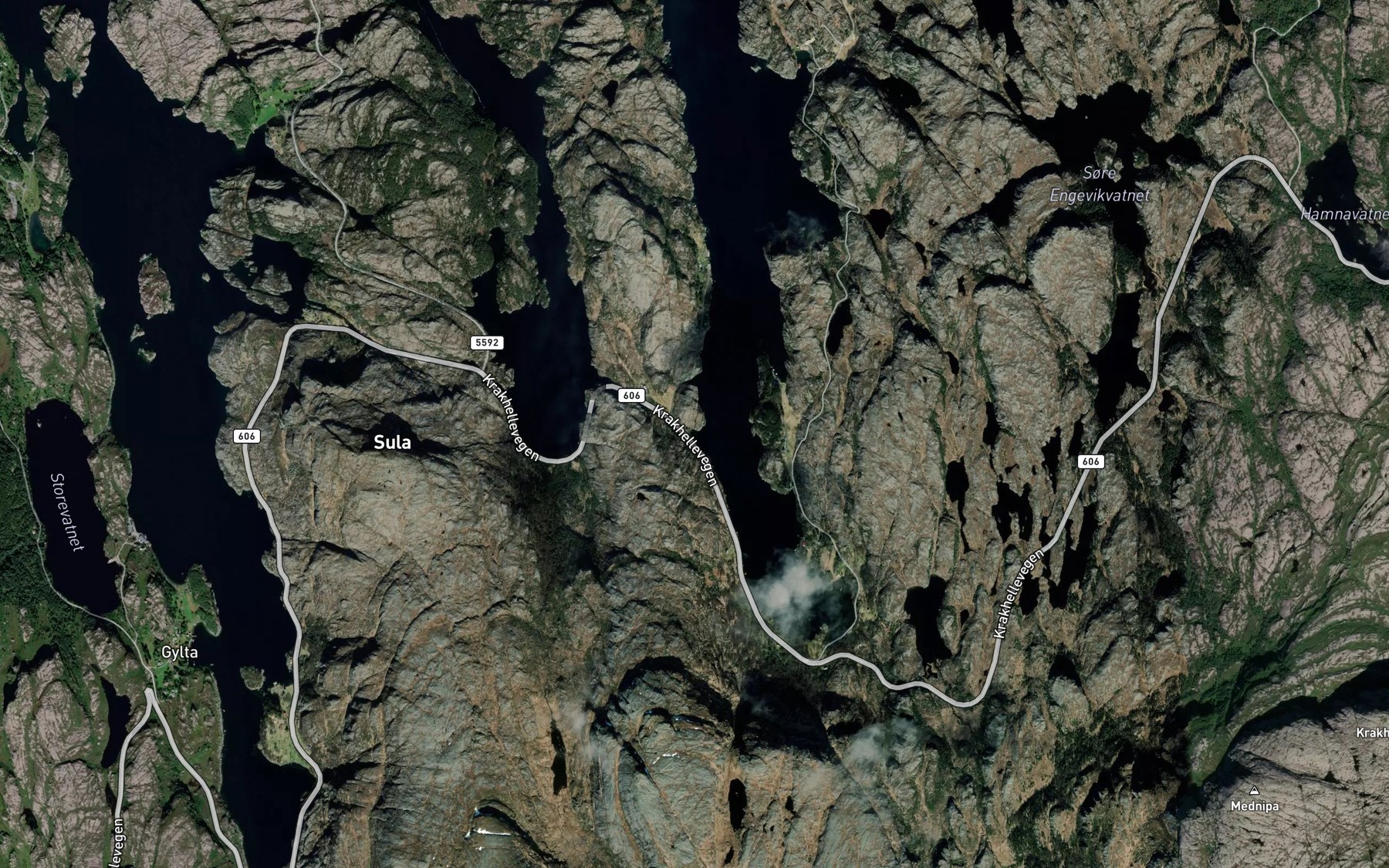 Satellite map of the Eivika