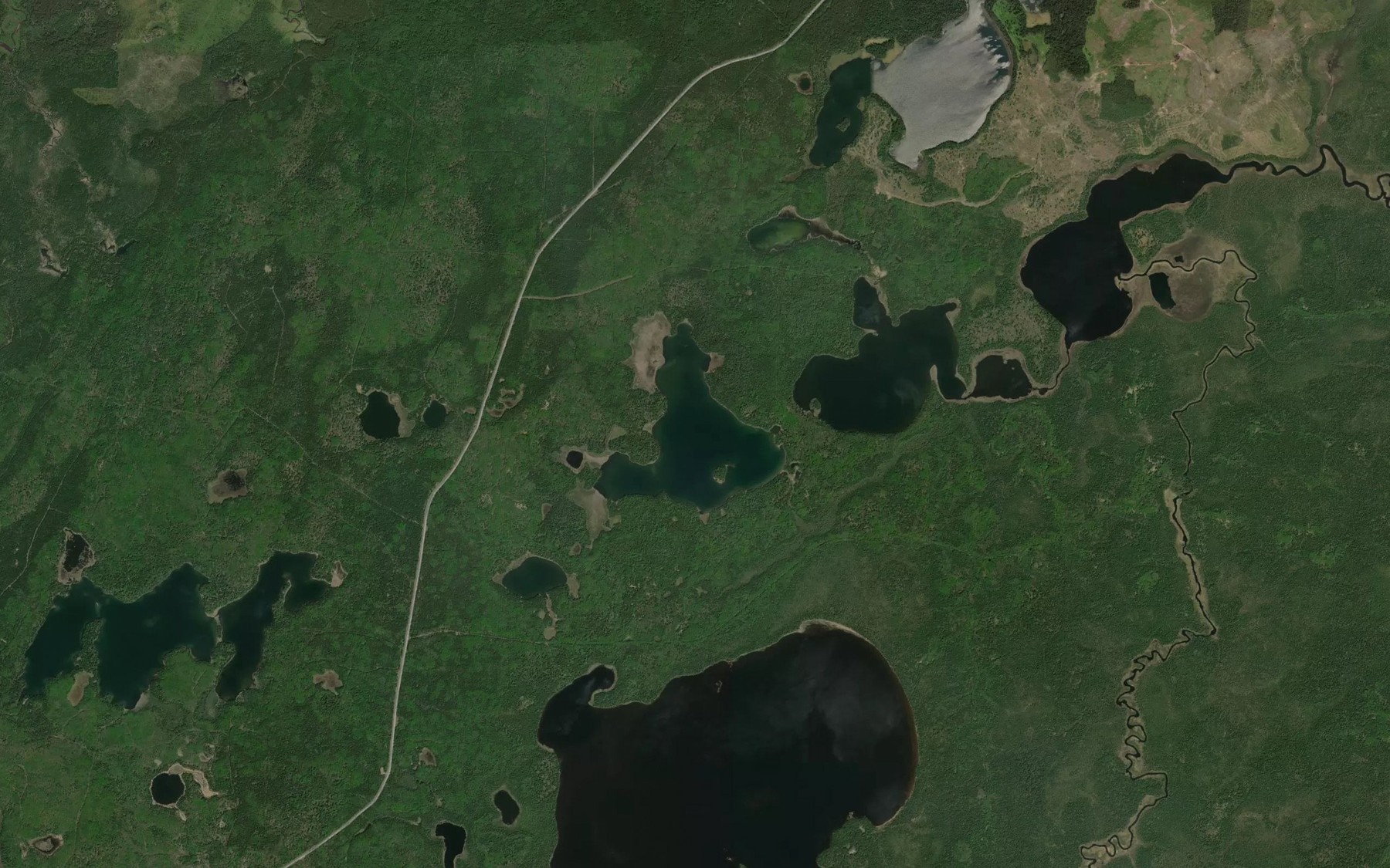 Satellite map of the Roworth Lake