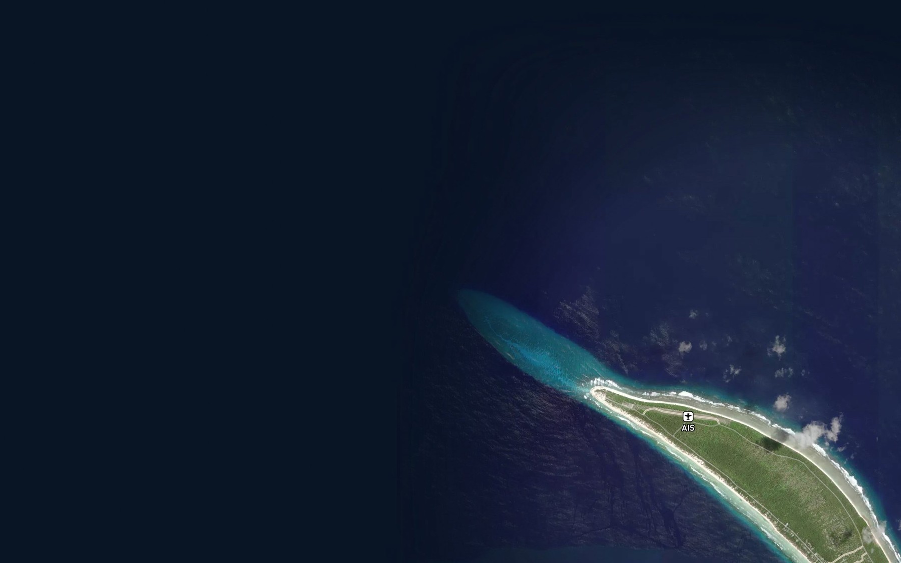 Satellite map of the Tebike Reef