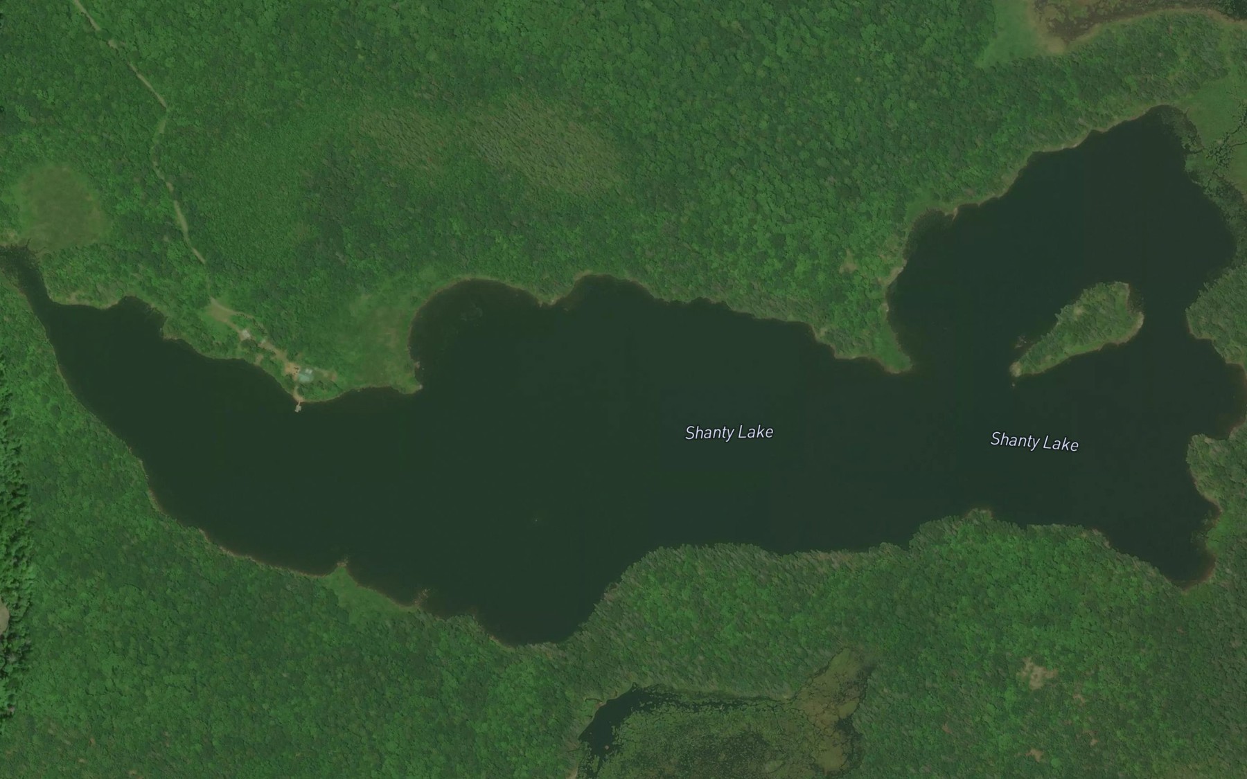 Satellite map of the Shanty Lake