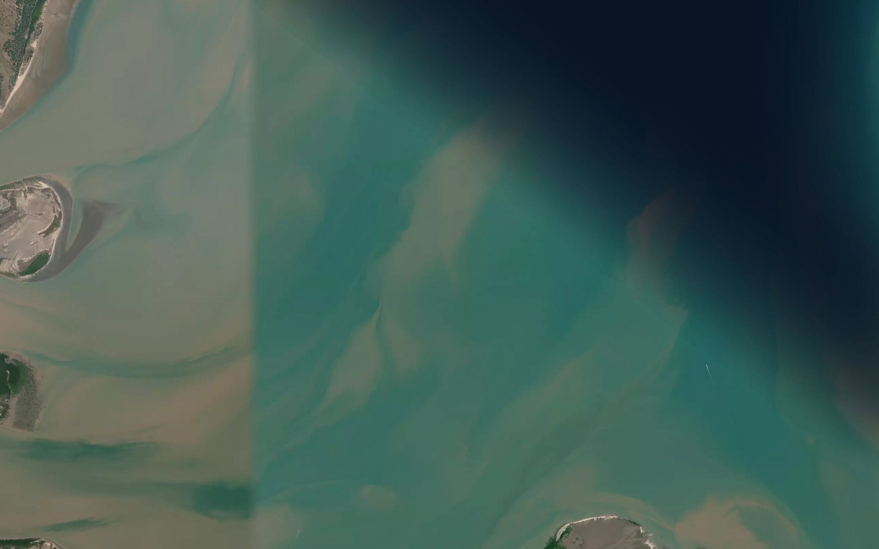 Satellite map of the Middle Sand